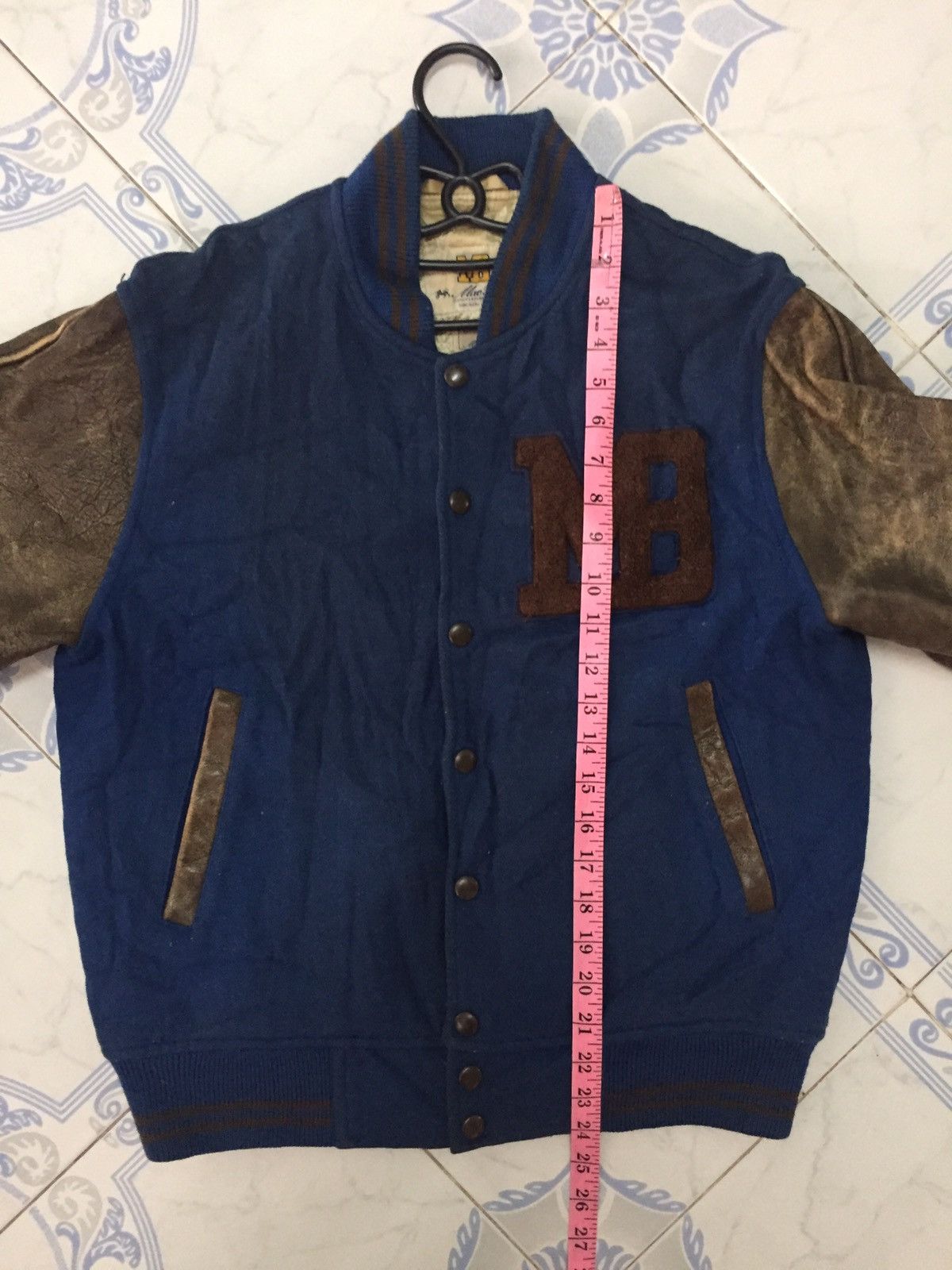 Macbeth Vtg MB MacBeth Varsity Jacket Leather Sleeve Size US M / EU 48-50 / 2 - 23 Thumbnail