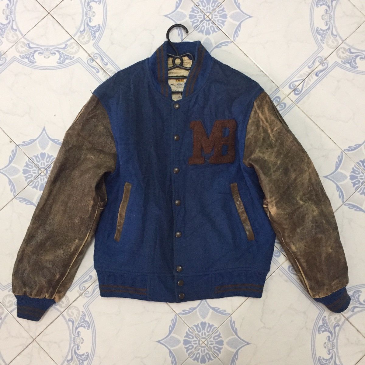 Macbeth Vtg MB MacBeth Varsity Jacket Leather Sleeve Size US M / EU 48-50 / 2 - 11 Thumbnail