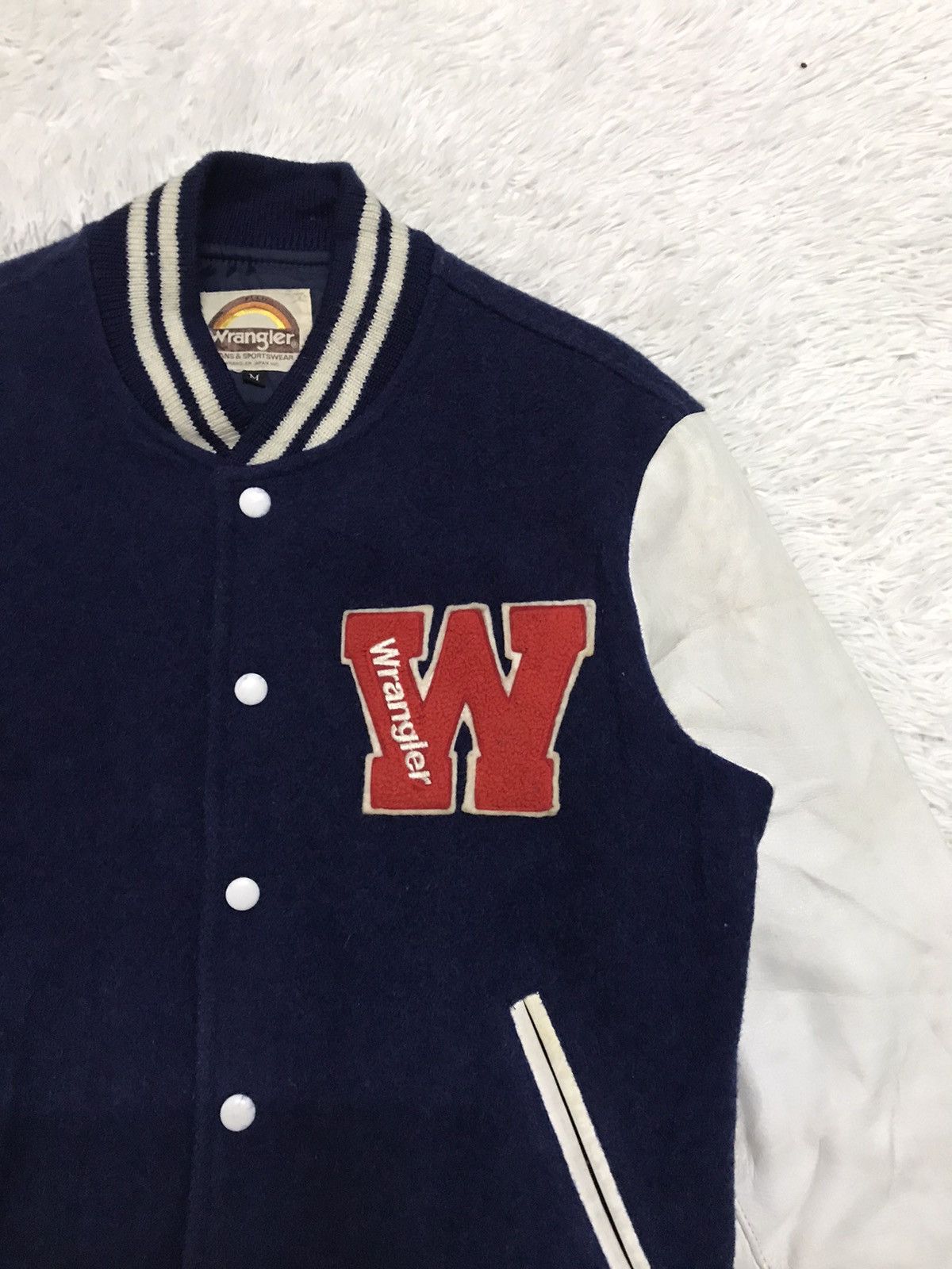 Wrangler Vtg Wrangler Jeans & Sportswear Letter W Varsity Jacket Size US M / EU 48-50 / 2 - 3 Thumbnail
