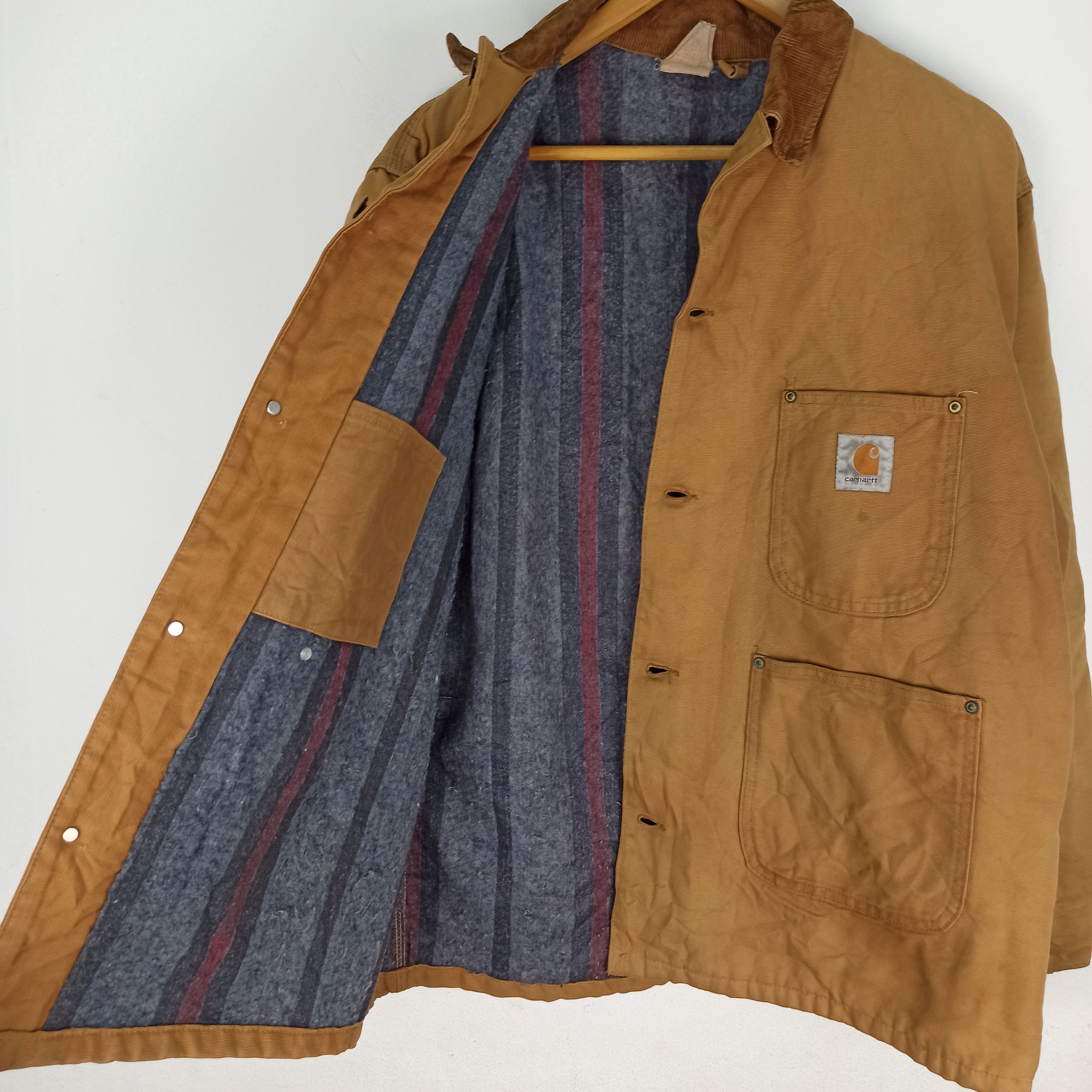 Carhartt 🔥Vintage🔥 Distressed Carhartt Detroit Worker USA Jacket Size US XL / EU 56 / 4 - 3 Thumbnail