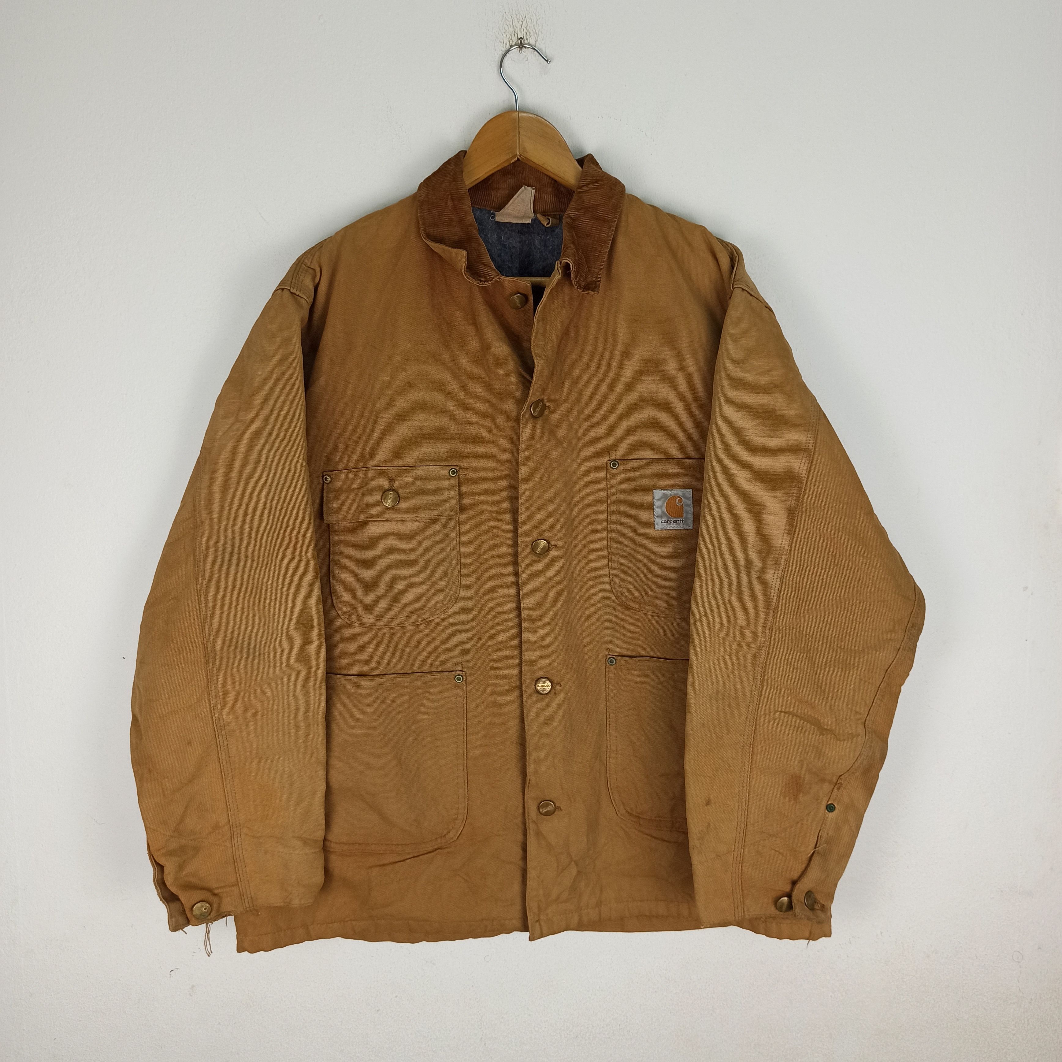 Carhartt 🔥Vintage🔥 Distressed Carhartt Detroit Worker USA Jacket Size US XL / EU 56 / 4 - 1 Thumbnail