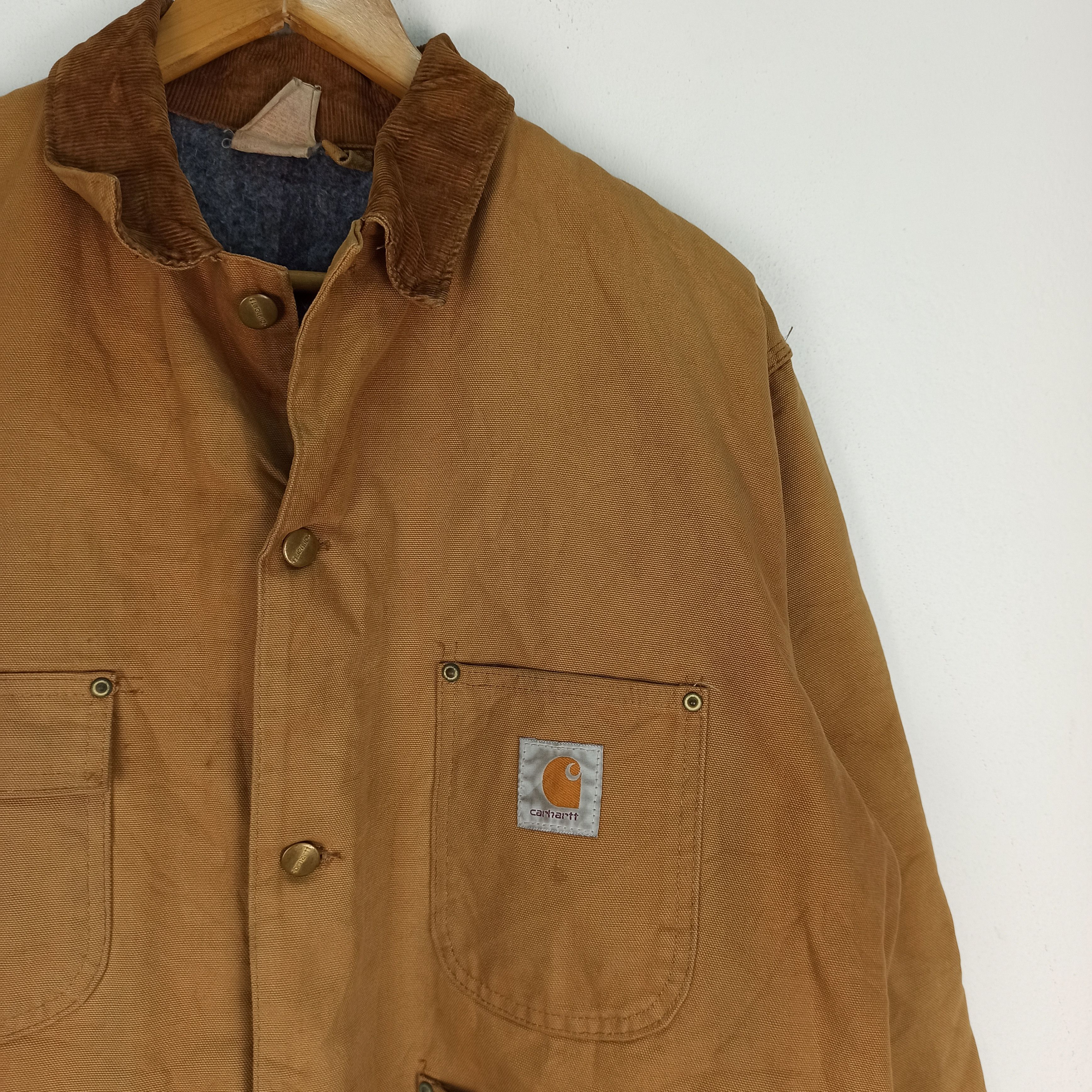 Carhartt 🔥Vintage🔥 Distressed Carhartt Detroit Worker USA Jacket Size US XL / EU 56 / 4 - 2 Thumbnail