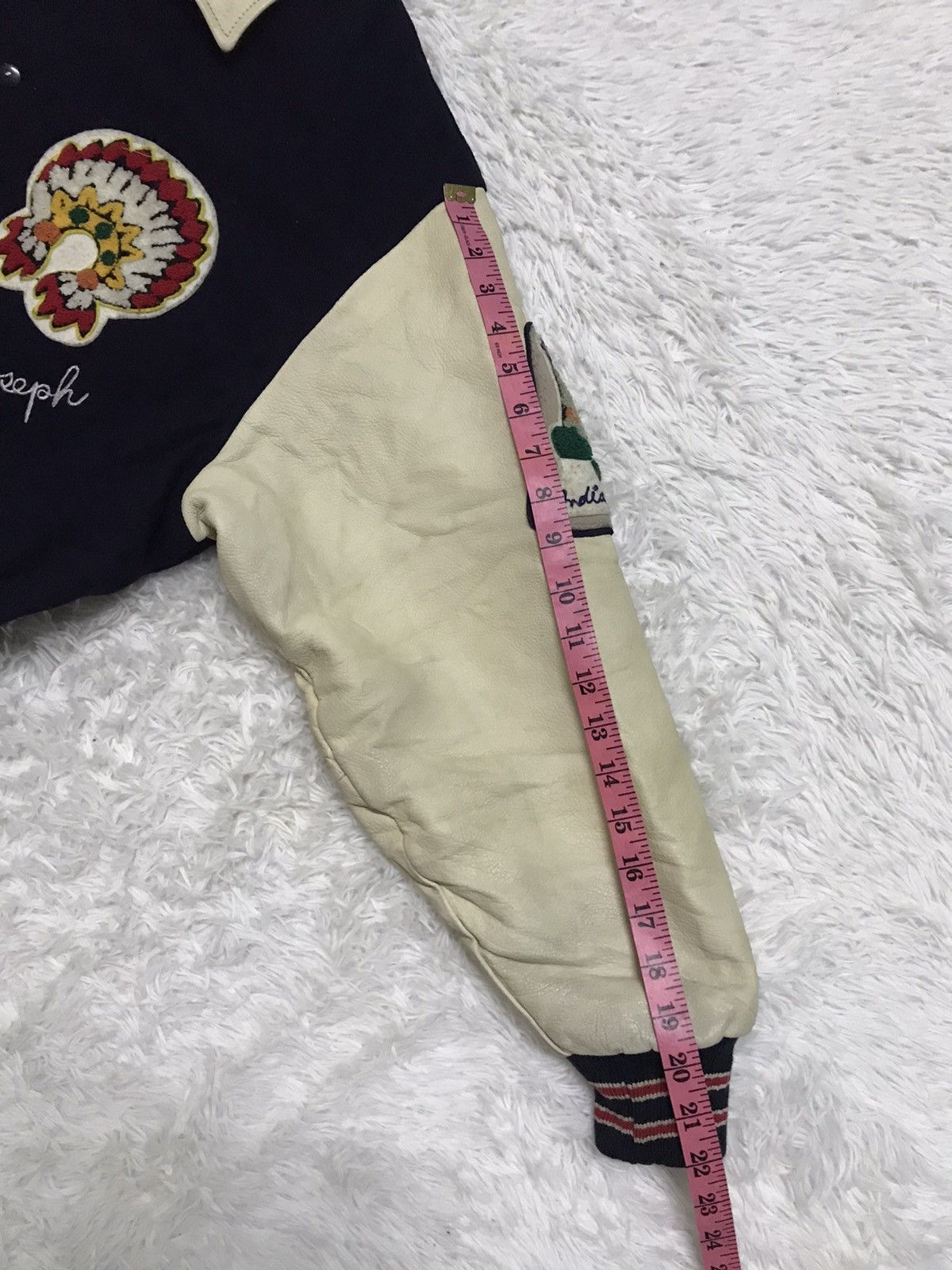Vintage Vtg Clacton Chief Joseph Retired In Kansas Varsity Jacket Size US L / EU 52-54 / 3 - 15 Thumbnail