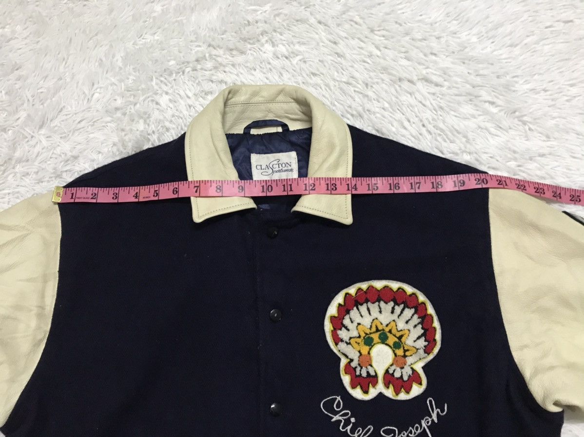 Vintage Vtg Clacton Chief Joseph Retired In Kansas Varsity Jacket Size US L / EU 52-54 / 3 - 14 Thumbnail