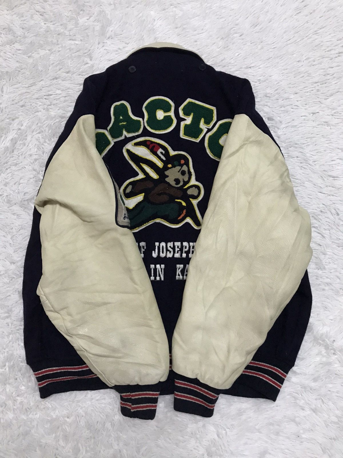 Vintage Vtg Clacton Chief Joseph Retired In Kansas Varsity Jacket Size US L / EU 52-54 / 3 - 8 Thumbnail