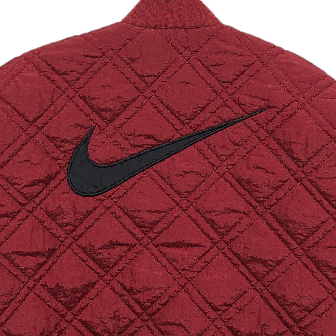 Nike 🔥Vintage 90s Big Swoosh Reversible Bomber Jacket Size US S / EU 44-46 / 1 - 14 Thumbnail