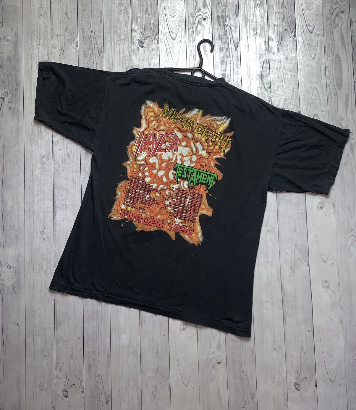 Band Tees × Vintage Vintage Clash of the Titans tour tee Europe 1990 rare Size US L / EU 52-54 / 3 - 3 Thumbnail