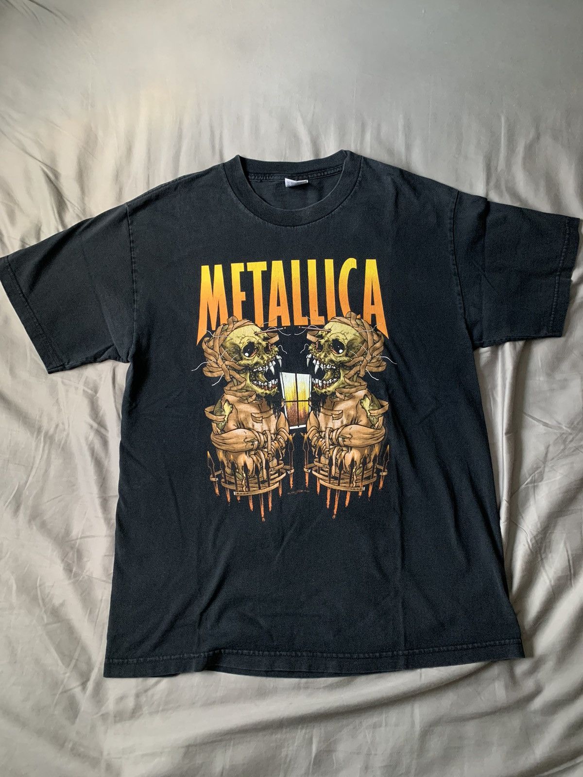 image of Band Tees x Metallica Vintage Summer Sanitarium Tour 2000 Band Tee Rocky in Black (Size Large)