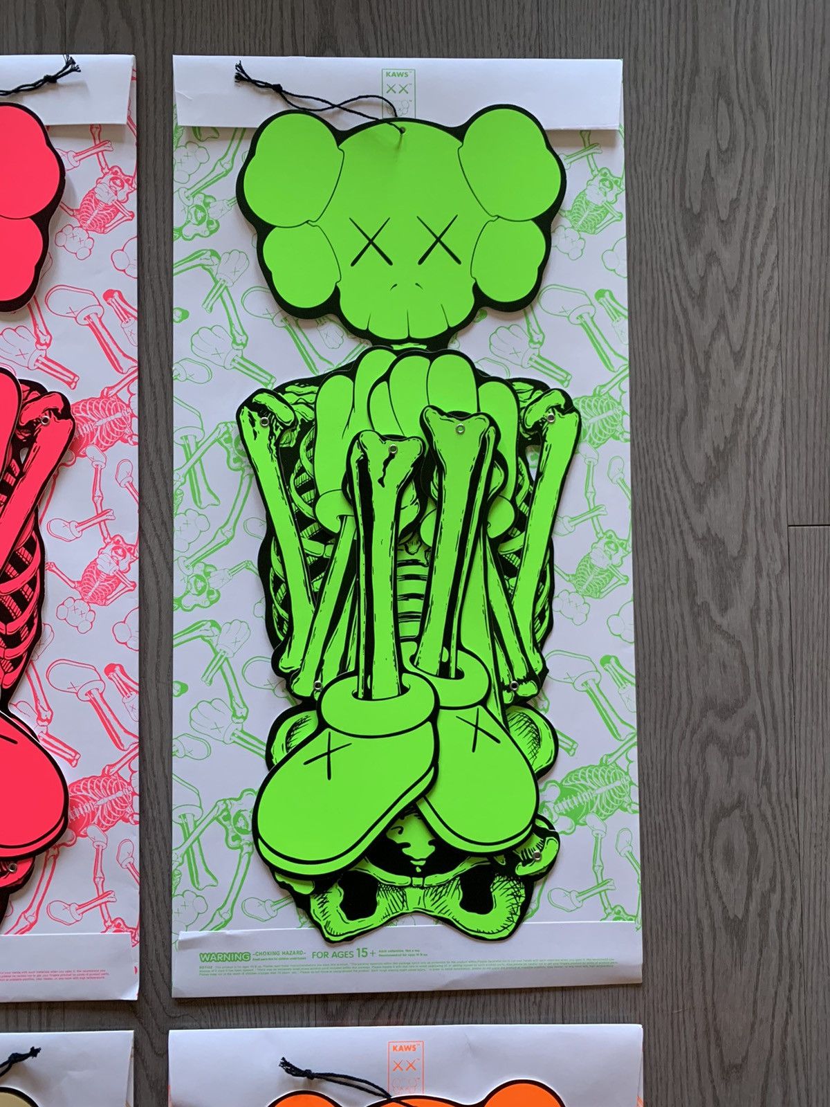 Kaws Skeleton Board Cutout Ornament Set Hanging Halloween 21