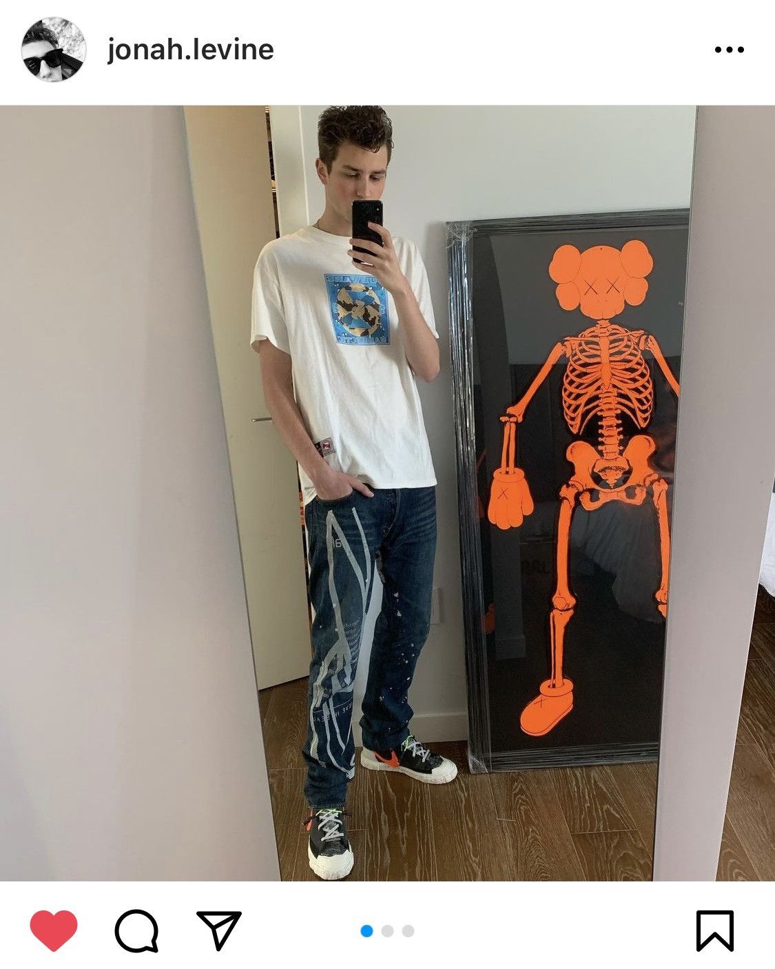 Kaws Skeleton Board Cutout Ornament Set Hanging Halloween 21