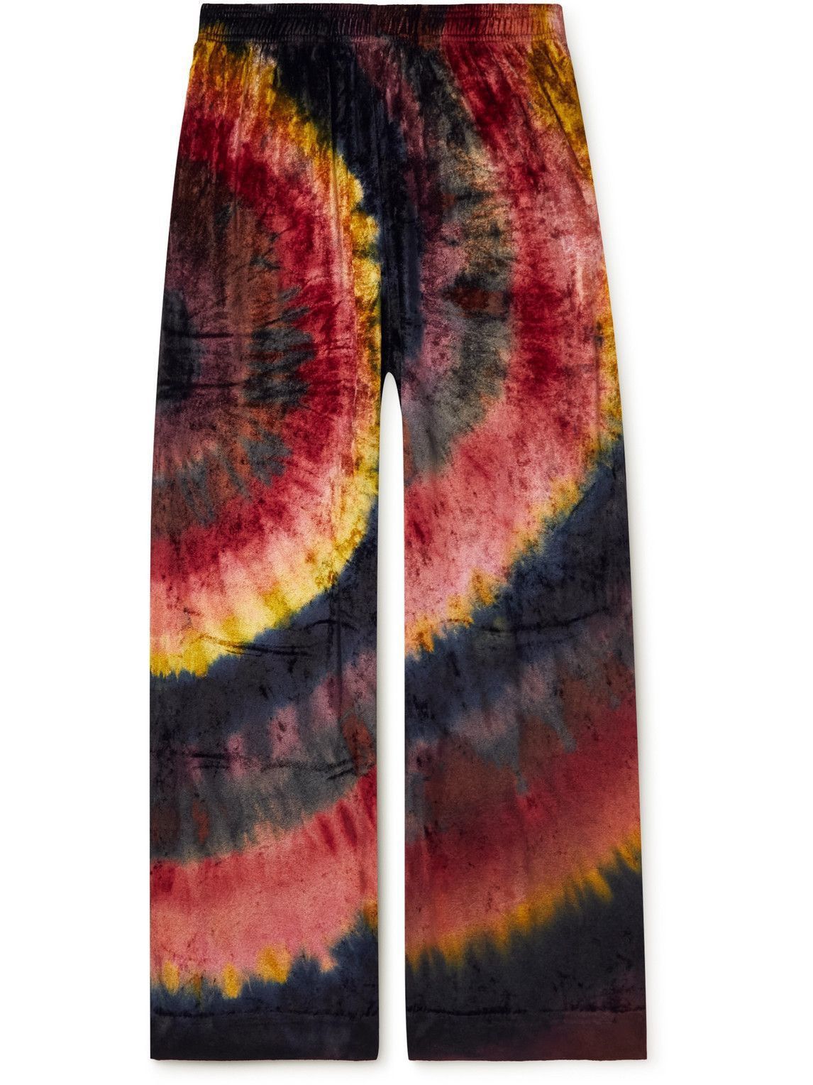 Pre-owned Acne Studios Szs Tie Dye Velour Baggy Lounge Pants In Multicolor