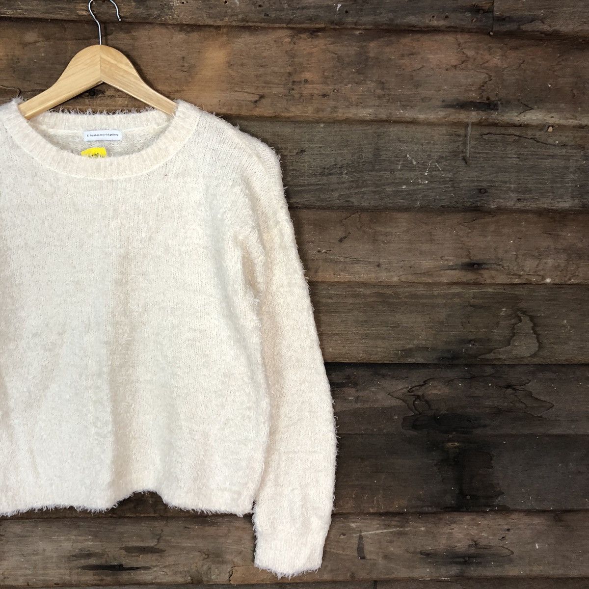 Homespun Knitwear × Japanese Brand DL EHyphen Cream Mohair Shag Shaggy Knitwear #B626 Size M / US 6-8 / IT 42-44 - 5 Thumbnail