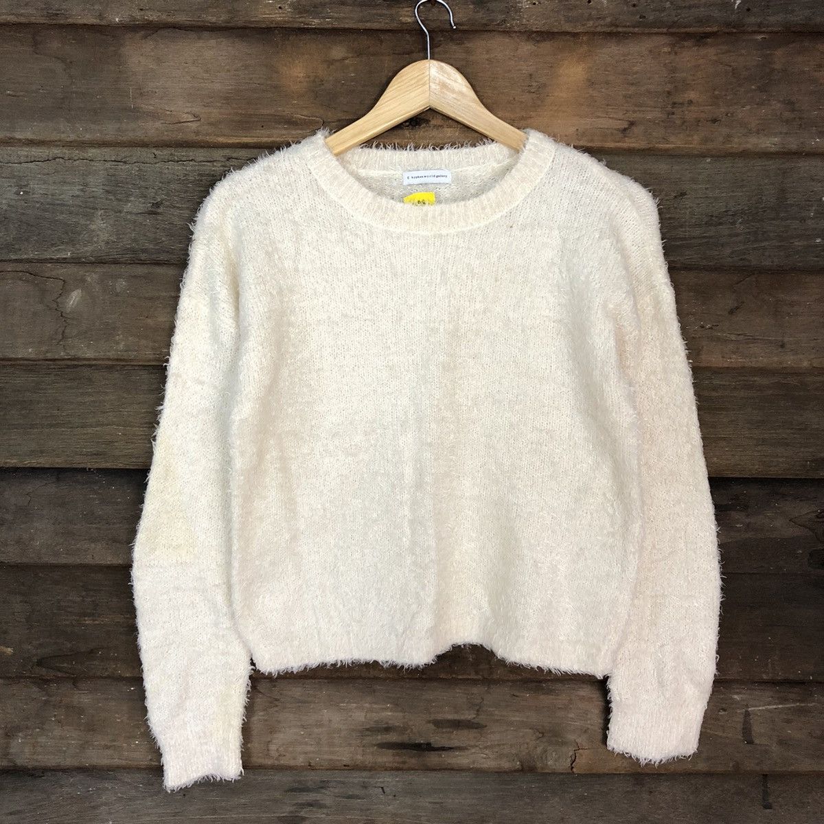 Homespun Knitwear × Japanese Brand DL EHyphen Cream Mohair Shag Shaggy Knitwear #B626 Size M / US 6-8 / IT 42-44 - 8 Thumbnail