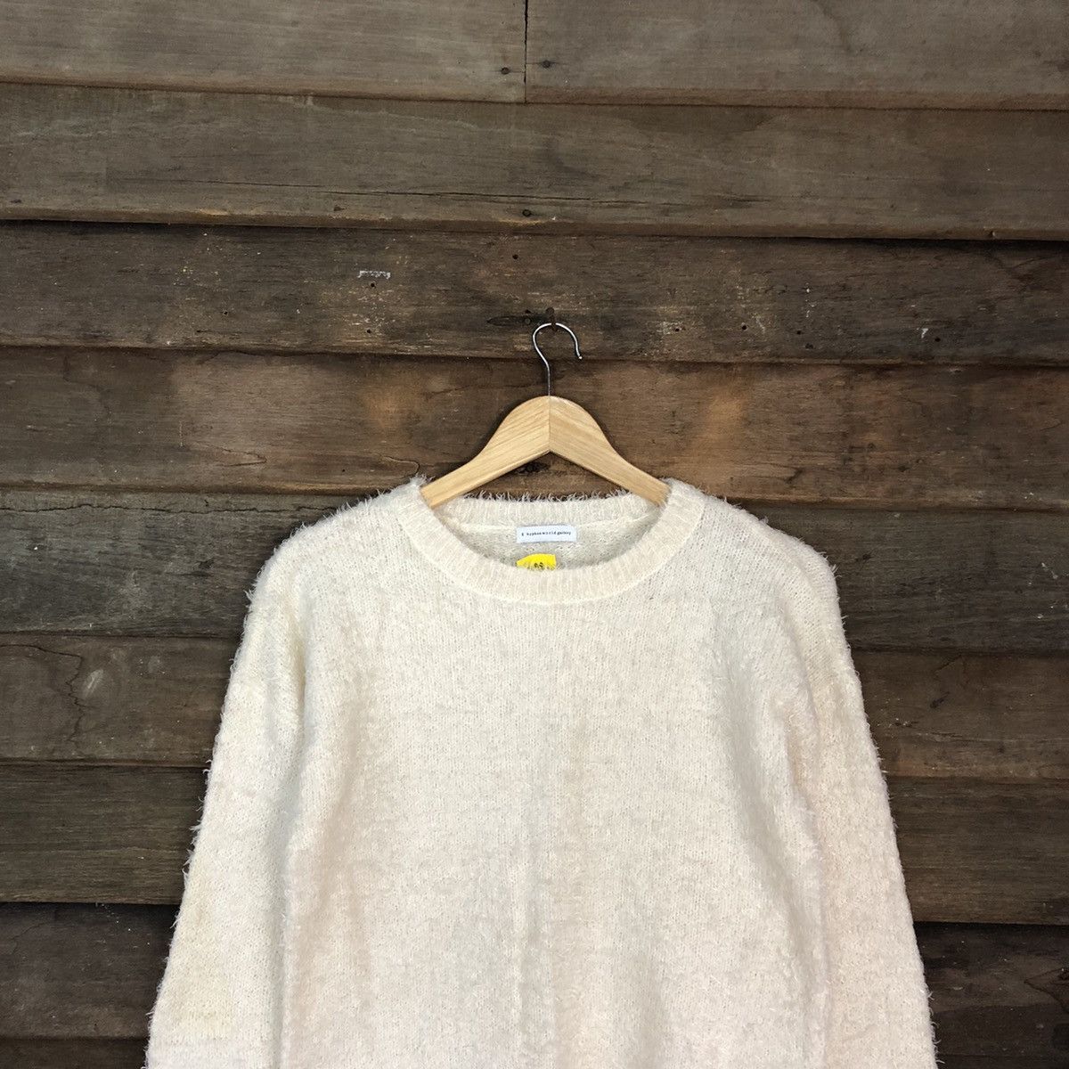 Homespun Knitwear × Japanese Brand DL EHyphen Cream Mohair Shag Shaggy Knitwear #B626 Size M / US 6-8 / IT 42-44 - 9 Thumbnail
