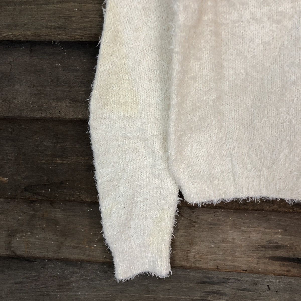 Homespun Knitwear × Japanese Brand DL EHyphen Cream Mohair Shag Shaggy Knitwear #B626 Size M / US 6-8 / IT 42-44 - 6 Thumbnail