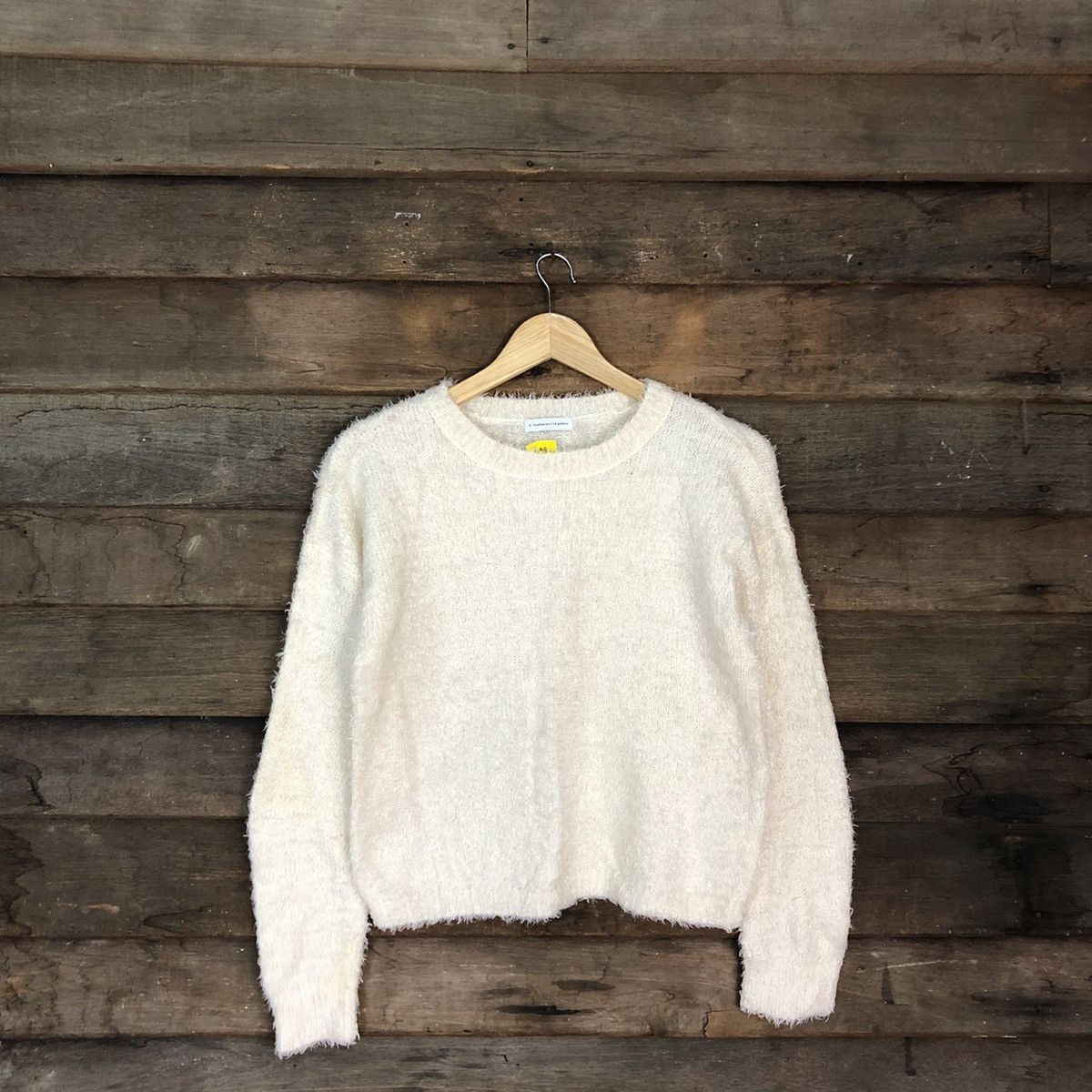 Homespun Knitwear × Japanese Brand DL EHyphen Cream Mohair Shag Shaggy Knitwear #B626 Size M / US 6-8 / IT 42-44 - 1 Thumbnail