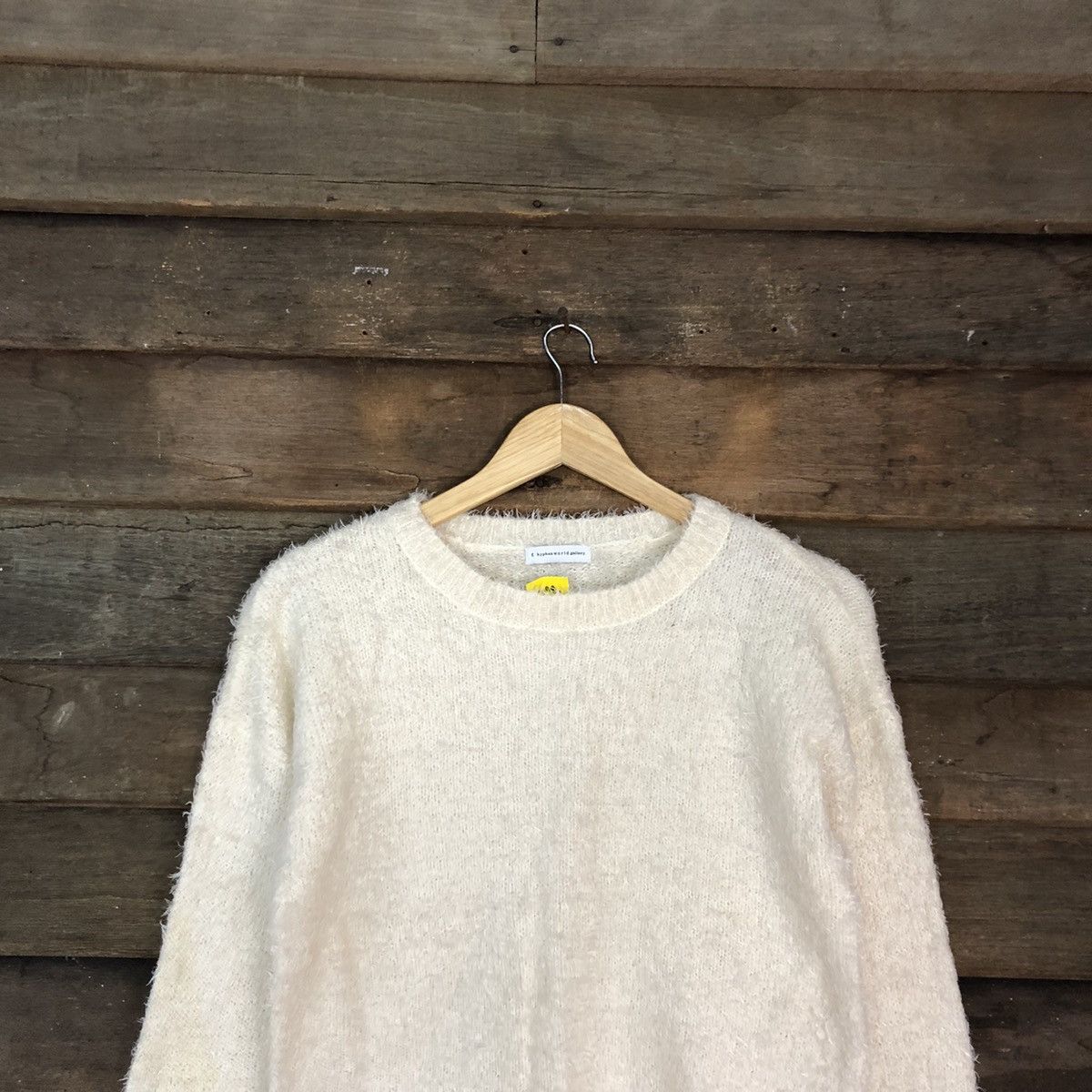 Homespun Knitwear × Japanese Brand DL EHyphen Cream Mohair Shag Shaggy Knitwear #B626 Size M / US 6-8 / IT 42-44 - 2 Thumbnail