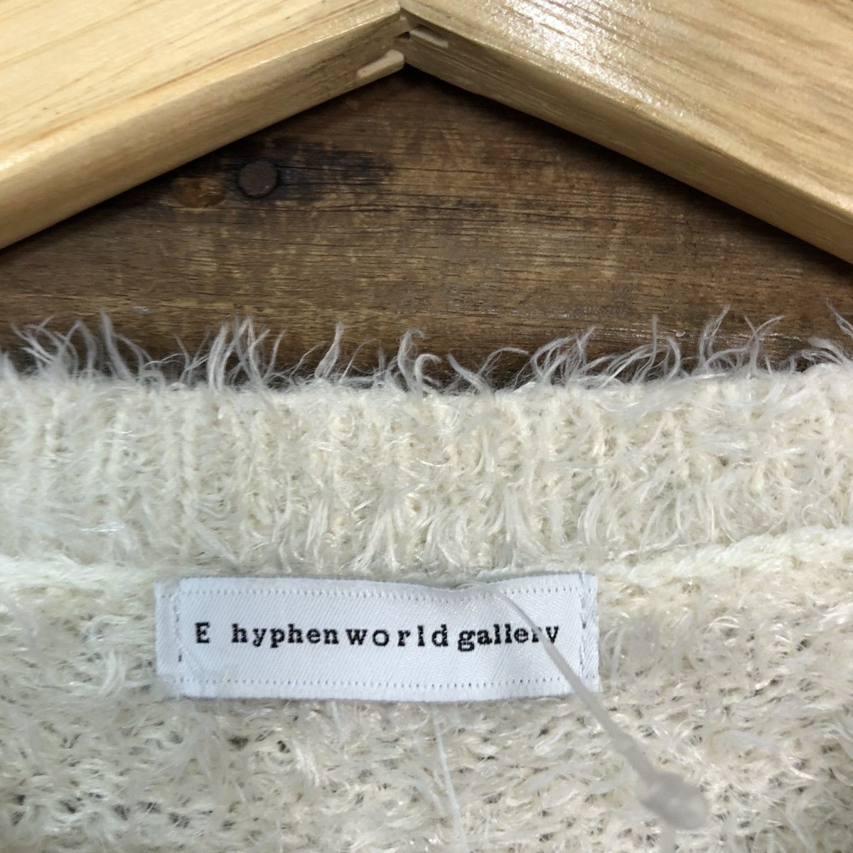 Homespun Knitwear × Japanese Brand DL EHyphen Cream Mohair Shag Shaggy Knitwear #B626 Size M / US 6-8 / IT 42-44 - 11 Thumbnail