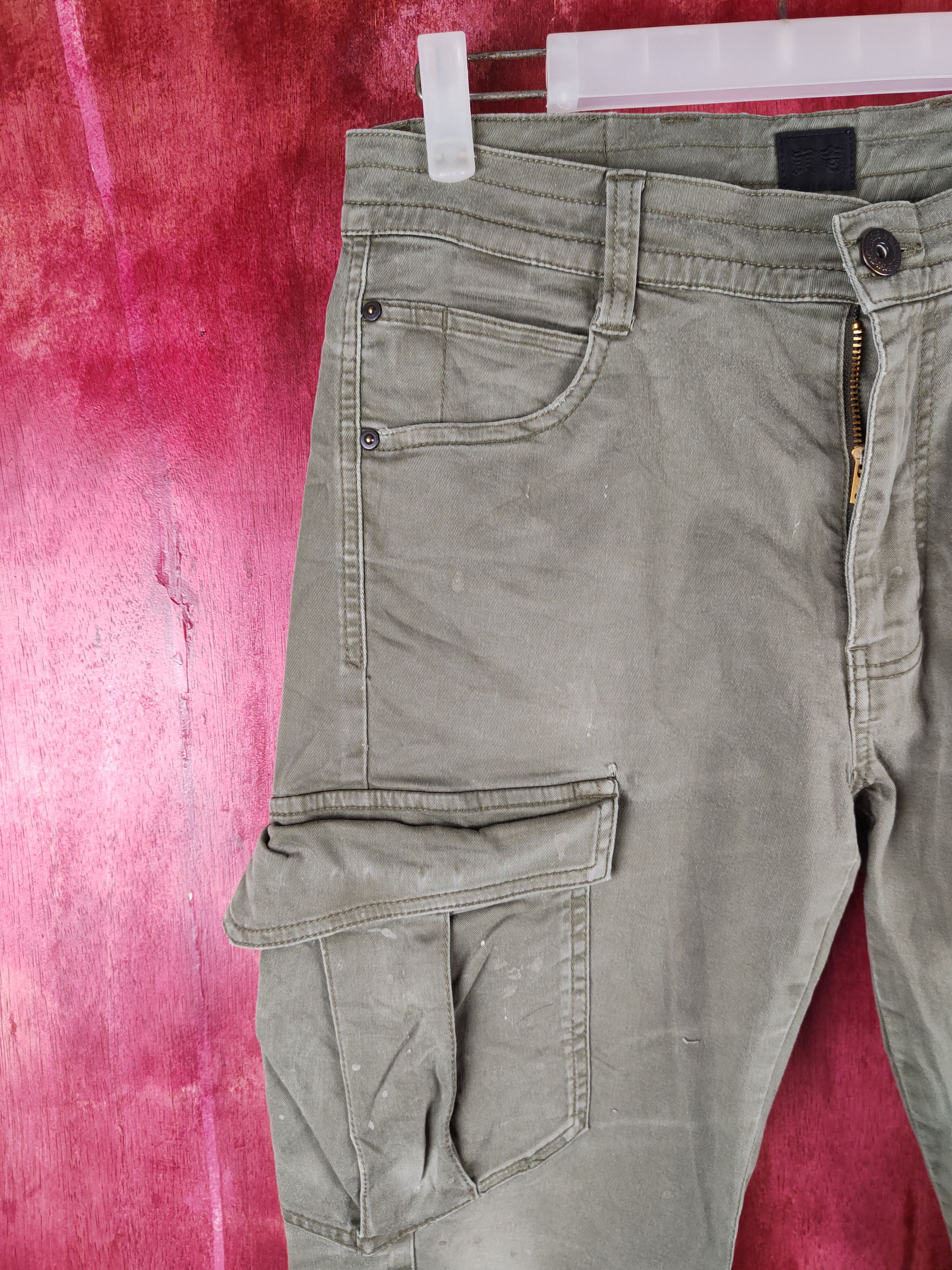Japanese Brand Tora Gray Multi Pocket Tactical Cargo Pants #S719 Size US 32 / EU 48 - 3 Thumbnail