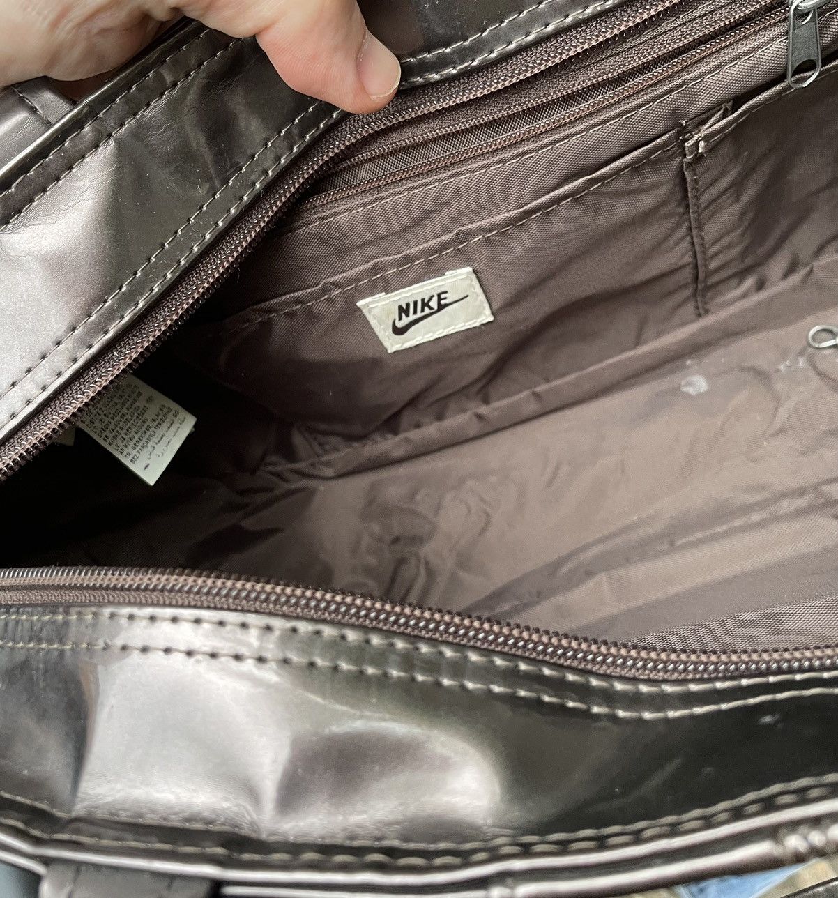 Nike × Vintage Nike Japanese Metallic Stylish Shoulder Tote Bag Y2K Size ONE SIZE - 7 Thumbnail
