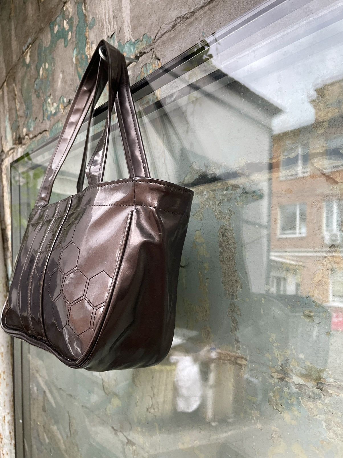Nike × Vintage Nike Japanese Metallic Stylish Shoulder Tote Bag Y2K Size ONE SIZE - 3 Thumbnail