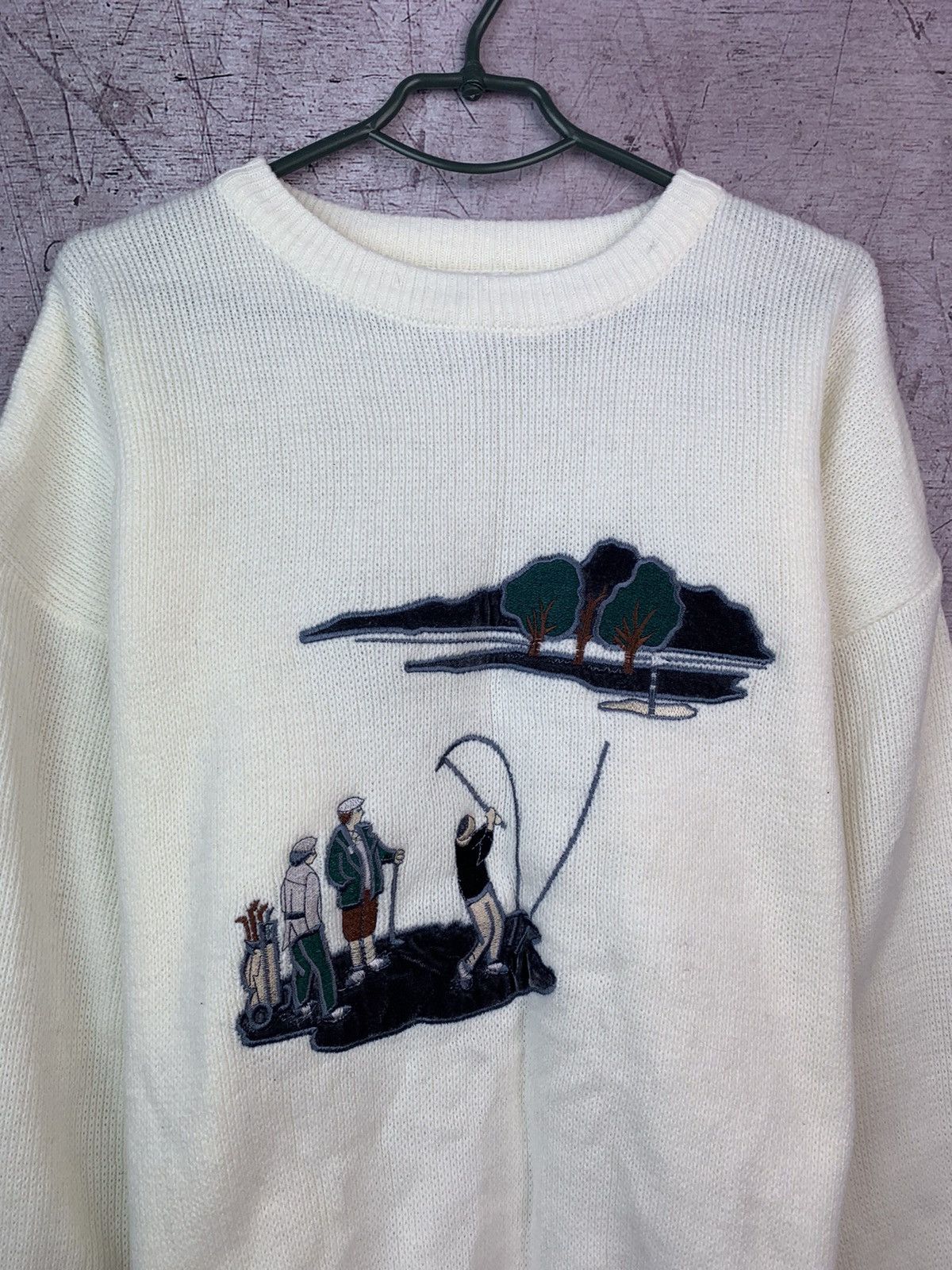 Vintage Vintage Mens Golf Art Sweater Size US XL / EU 56 / 4 - 2 Thumbnail