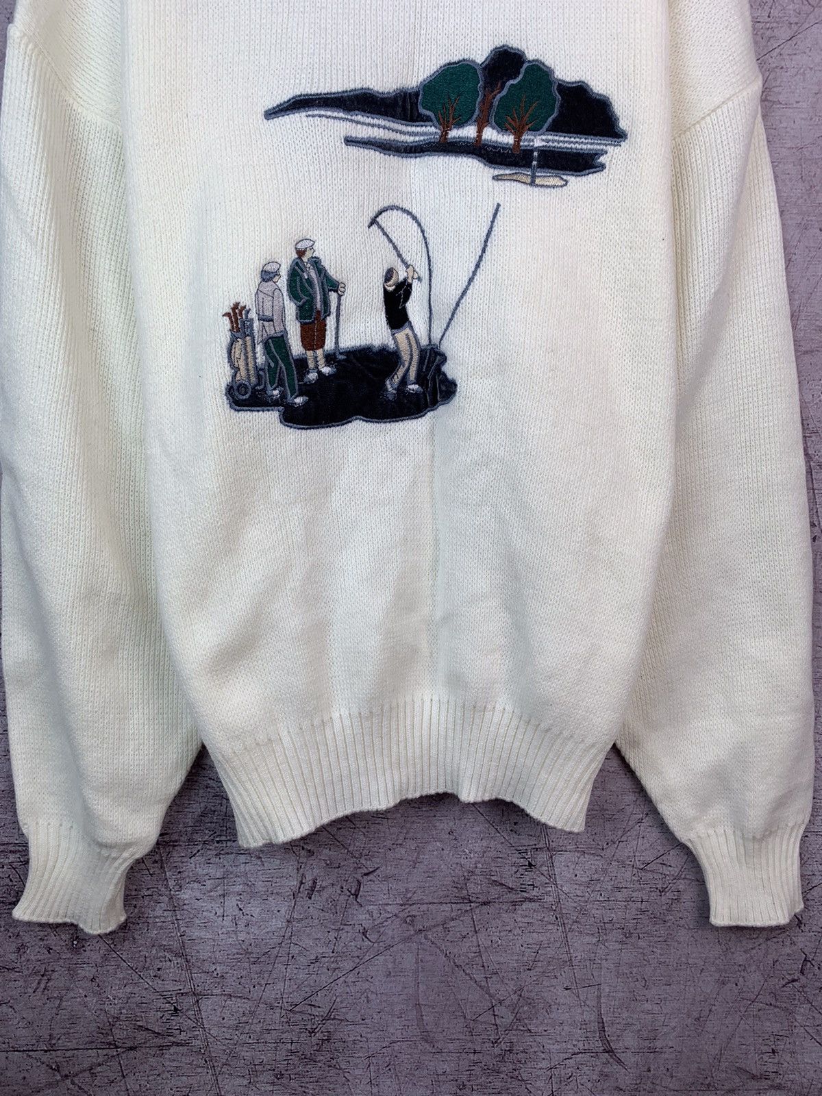 Vintage Vintage Mens Golf Art Sweater Size US XL / EU 56 / 4 - 3 Thumbnail