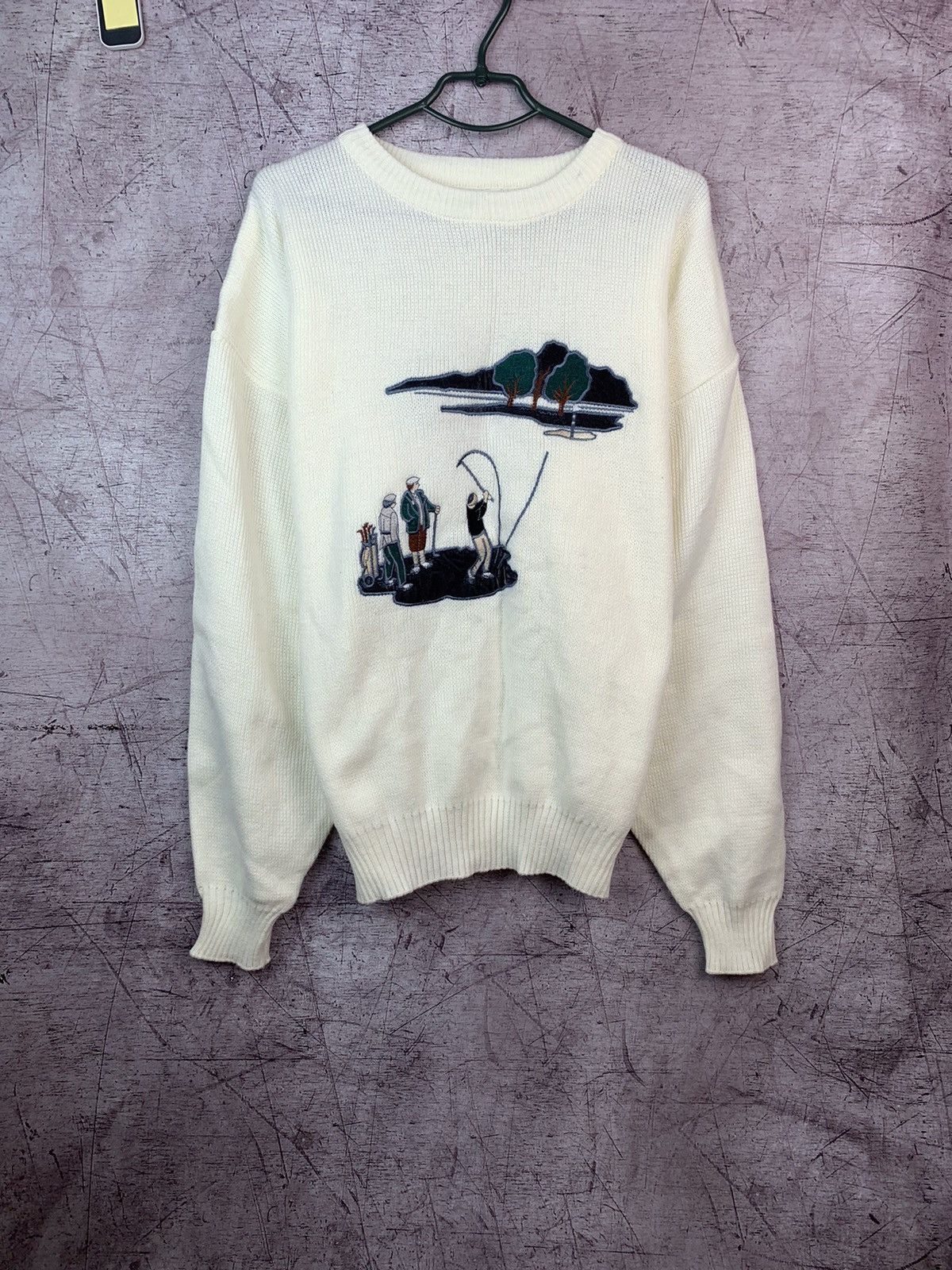 Vintage Vintage Mens Golf Art Sweater Size US XL / EU 56 / 4 - 1 Thumbnail