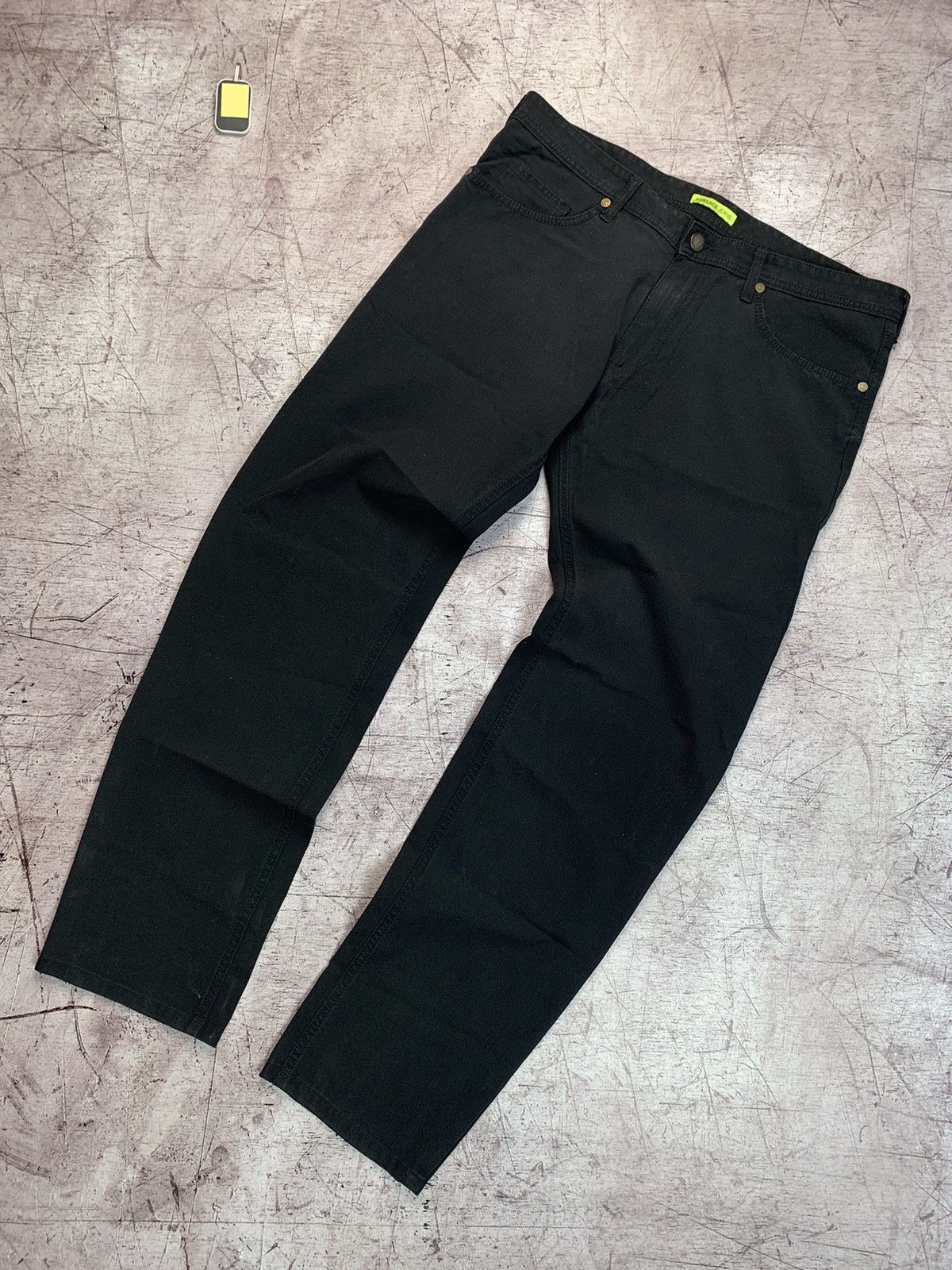 Versace × Vintage Versace Mens Black Denim Pants Jeans Size US 38 / EU 54 - 2 Thumbnail