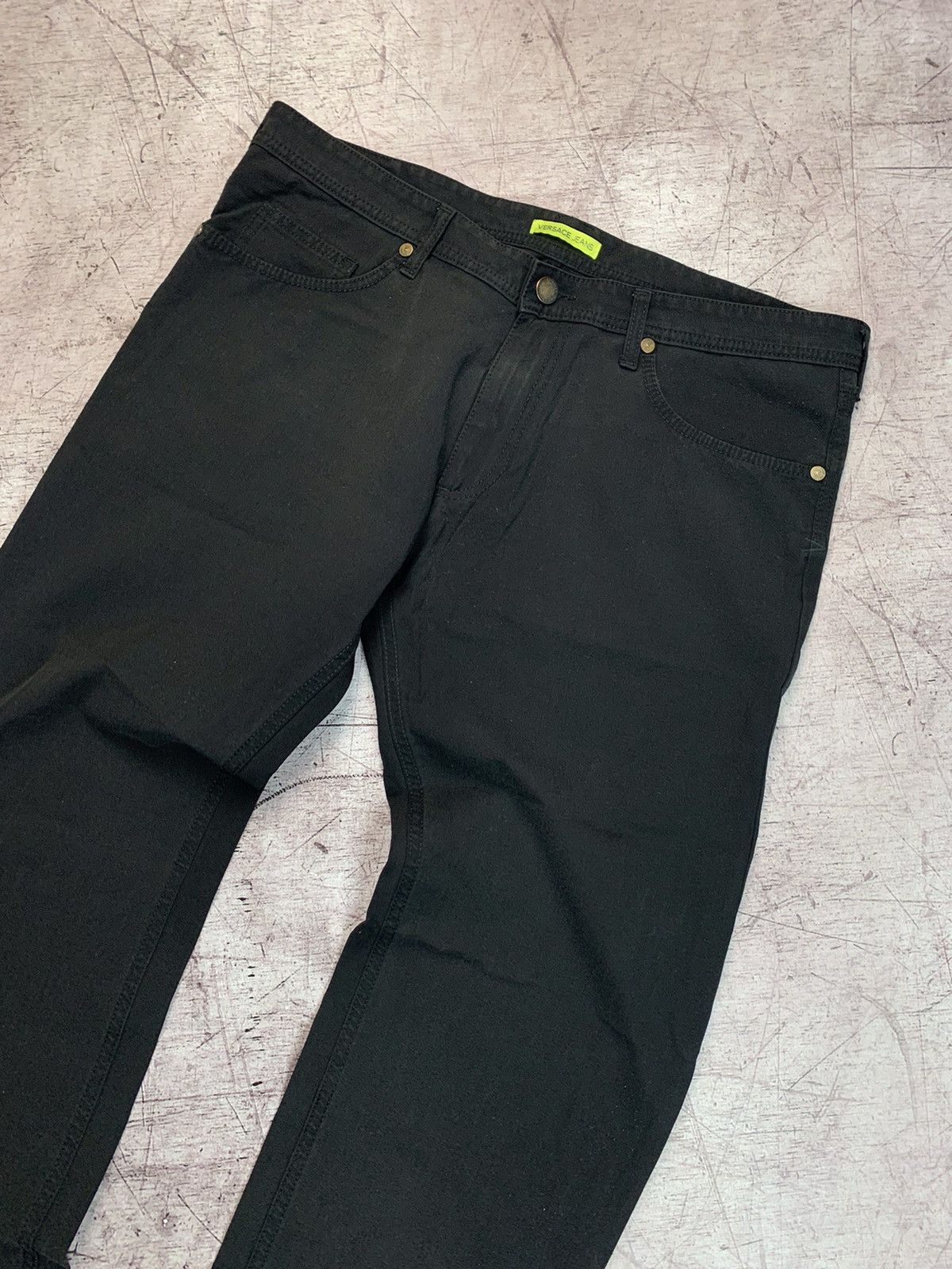 Versace × Vintage Versace Mens Black Denim Pants Jeans Size US 38 / EU 54 - 5 Thumbnail