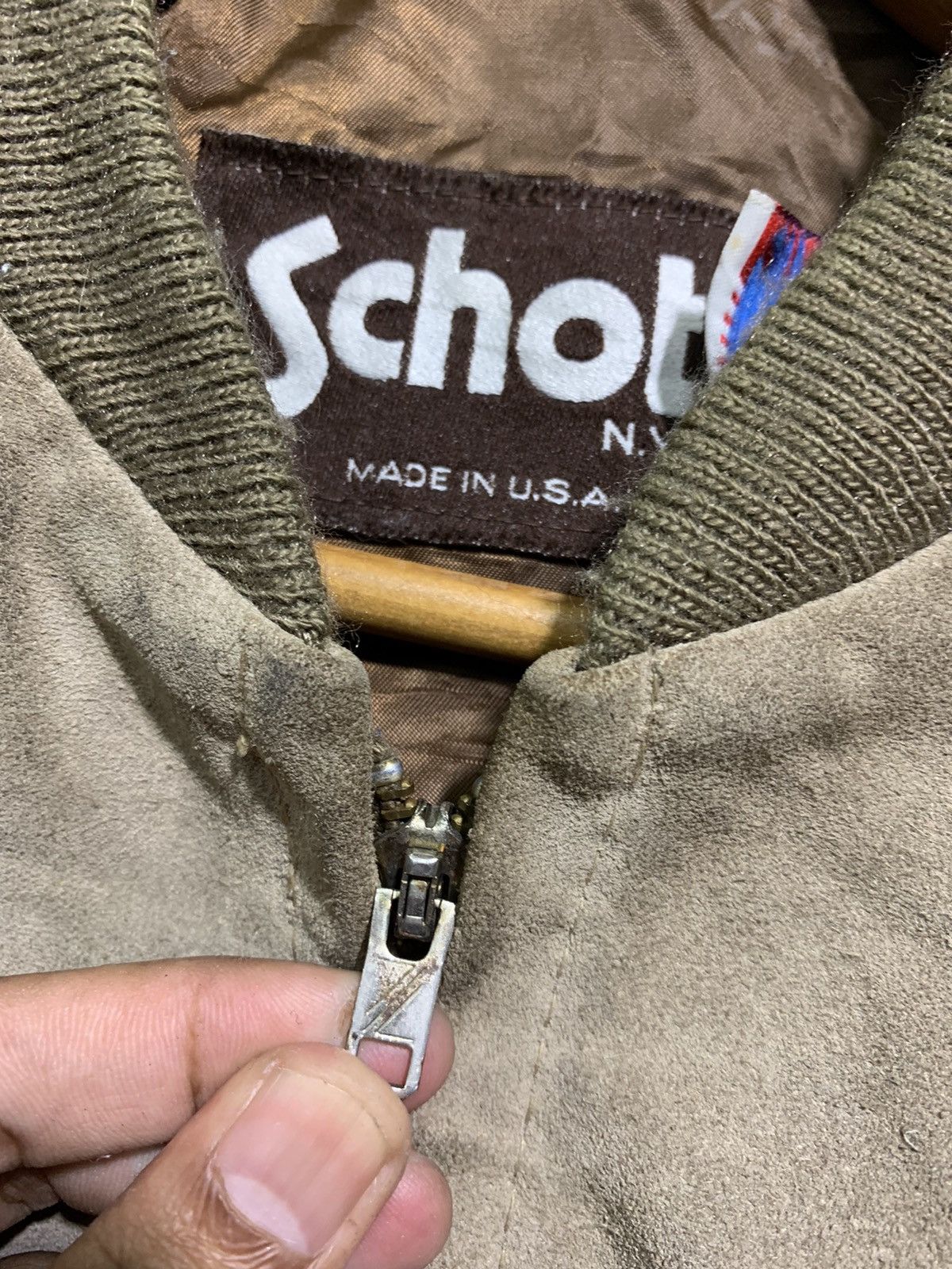Genuine Leather 🔥VTG 90S SCHOTT SUEDE LEATHER JACKETS Size US M / EU 48-50 / 2 - 9 Thumbnail
