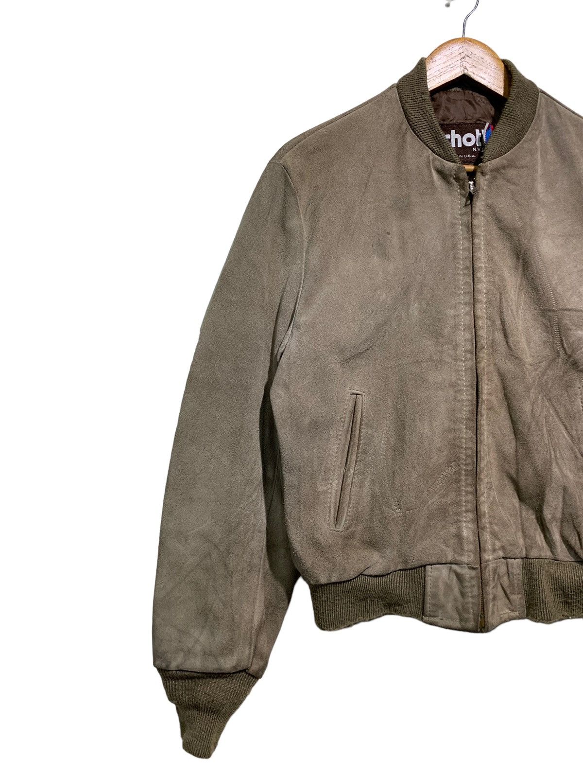 Genuine Leather 🔥VTG 90S SCHOTT SUEDE LEATHER JACKETS Size US M / EU 48-50 / 2 - 2 Thumbnail