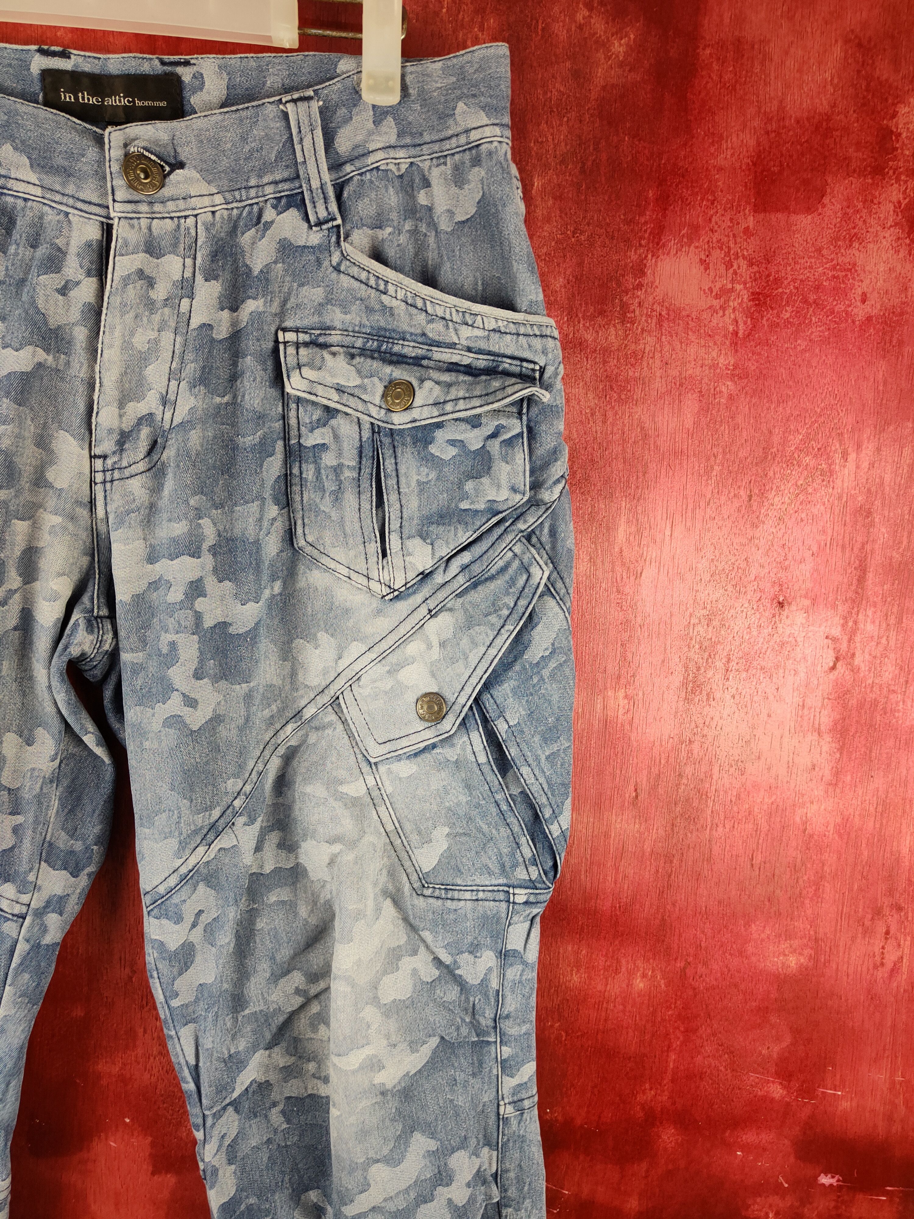In The Attic DL In The Attic Homme Camo Multipocket Cargo Pants #S738 Size US 31 - 6 Thumbnail