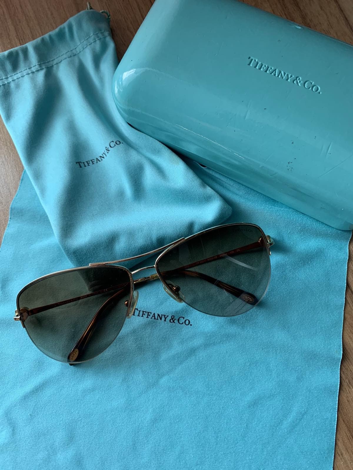 Tiffany & Co. Tiffany & Co Gold Aviator Sunglasses Size ONE SIZE - 1 Thumbnail