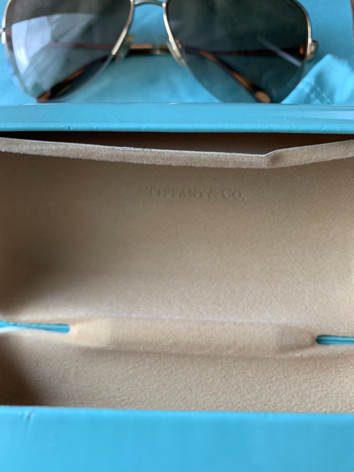 Tiffany & Co. Tiffany & Co Gold Aviator Sunglasses Size ONE SIZE - 9 Thumbnail