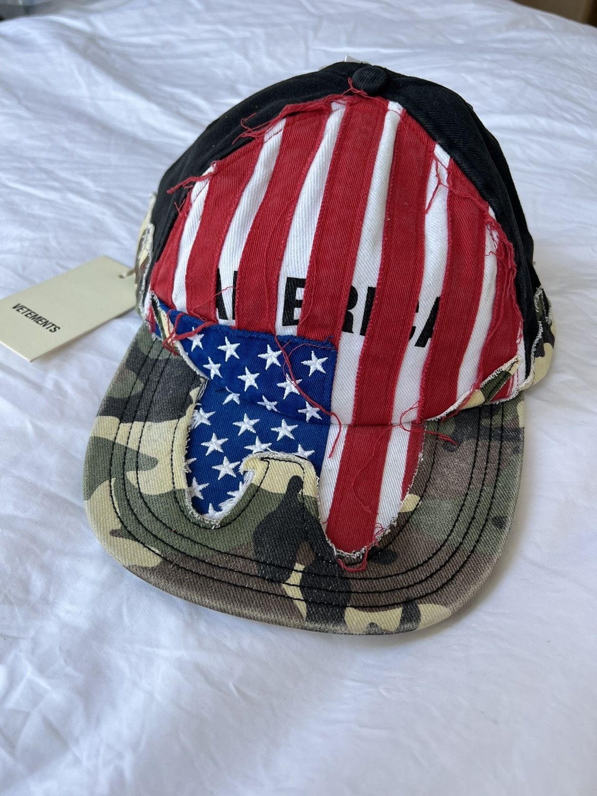 Vetements Vetements Reebok USA America Cut Out Cap Hat | Grailed