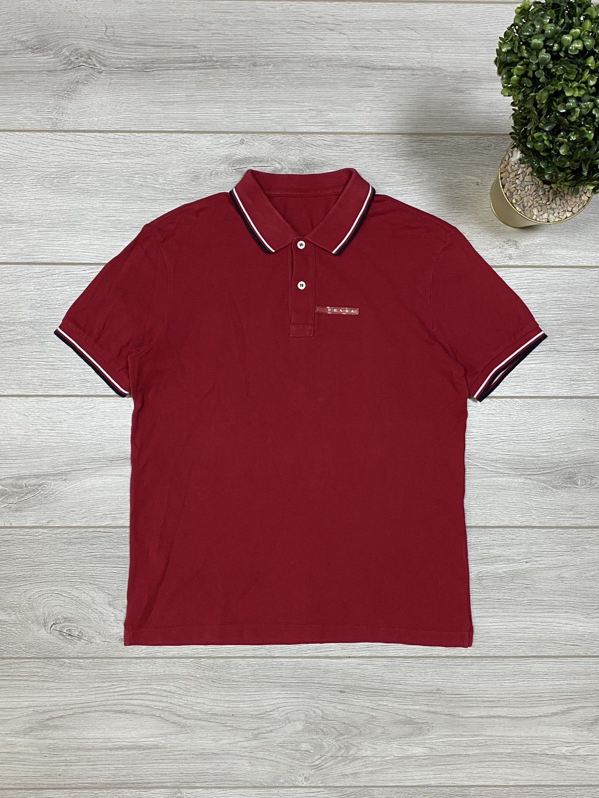 Prada Prada red tab vintage polo Size US M / EU 48-50 / 2 - 1 Thumbnail