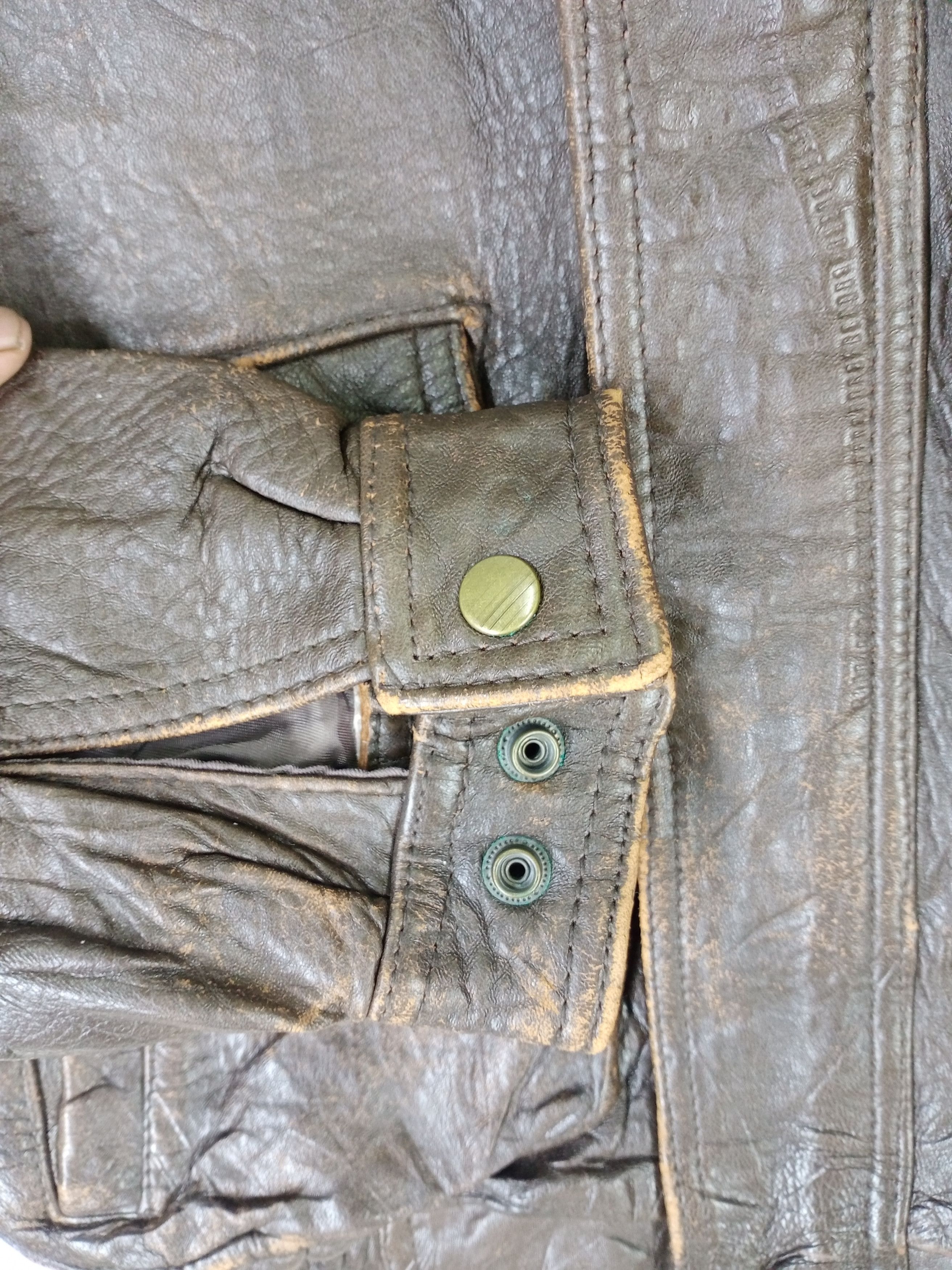 Japanese Brand Vintage 90s Military collection Uniform Leather Jacket Size US M / EU 48-50 / 2 - 10 Thumbnail