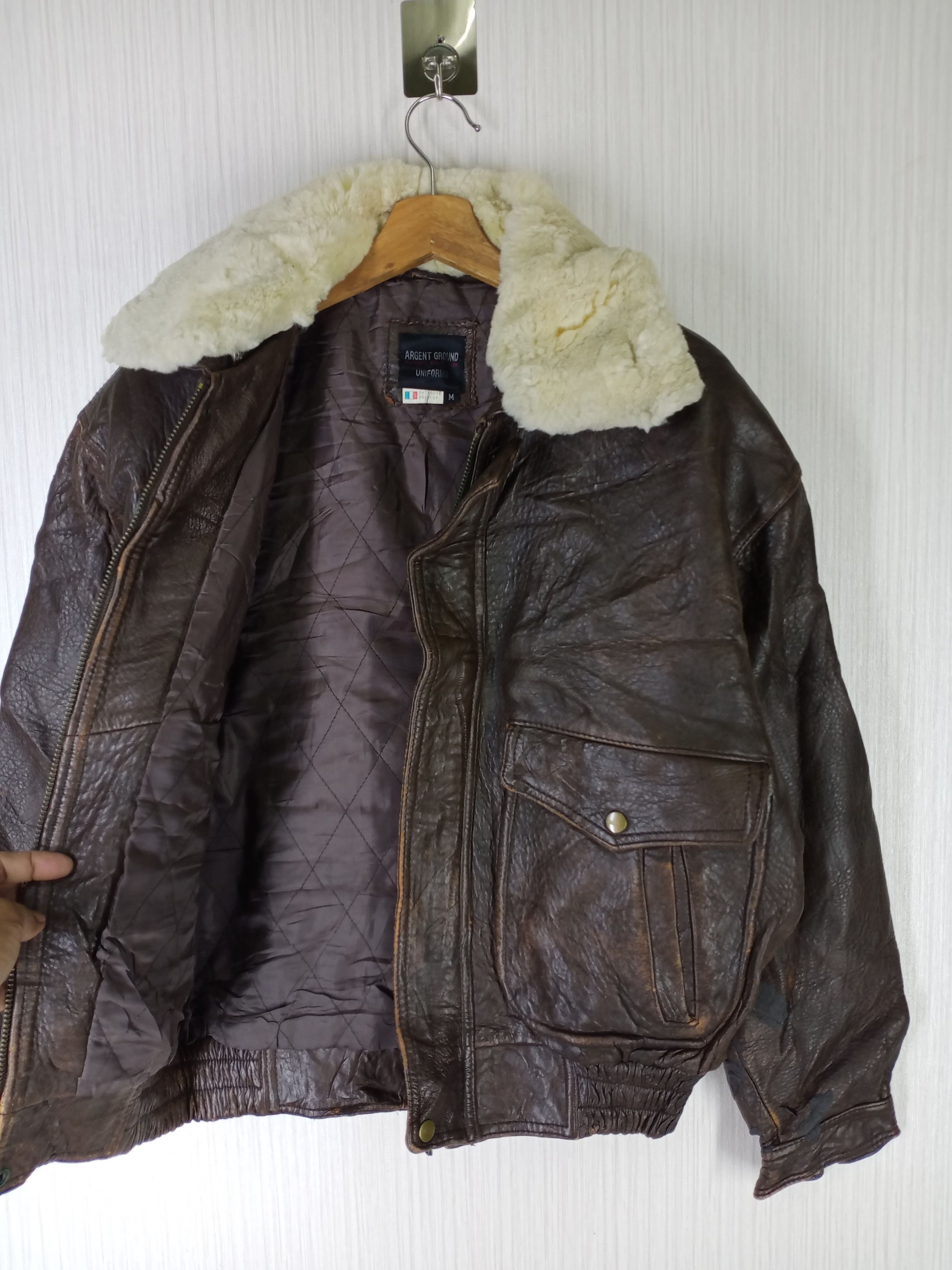 Japanese Brand Vintage 90s Military collection Uniform Leather Jacket Size US M / EU 48-50 / 2 - 2 Thumbnail
