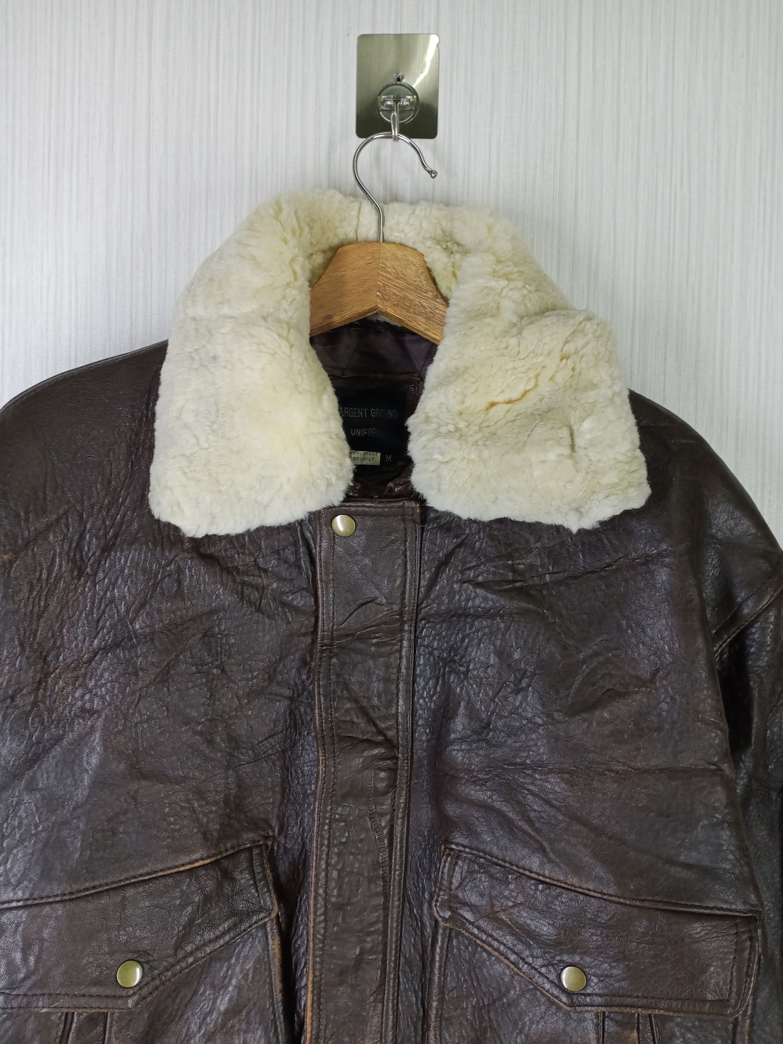 Japanese Brand Vintage 90s Military collection Uniform Leather Jacket Size US M / EU 48-50 / 2 - 6 Thumbnail