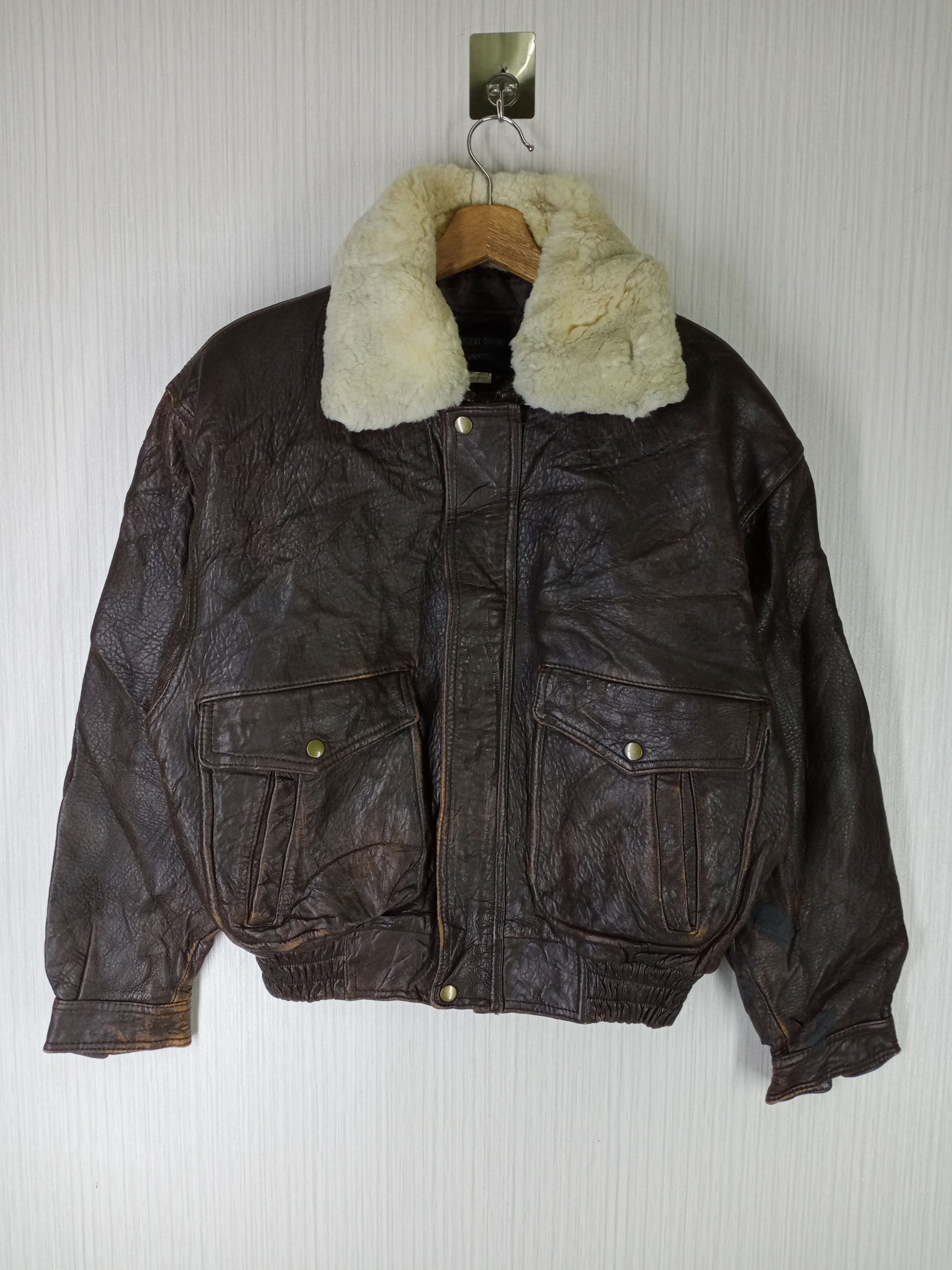 Japanese Brand Vintage 90s Military collection Uniform Leather Jacket Size US M / EU 48-50 / 2 - 1 Thumbnail