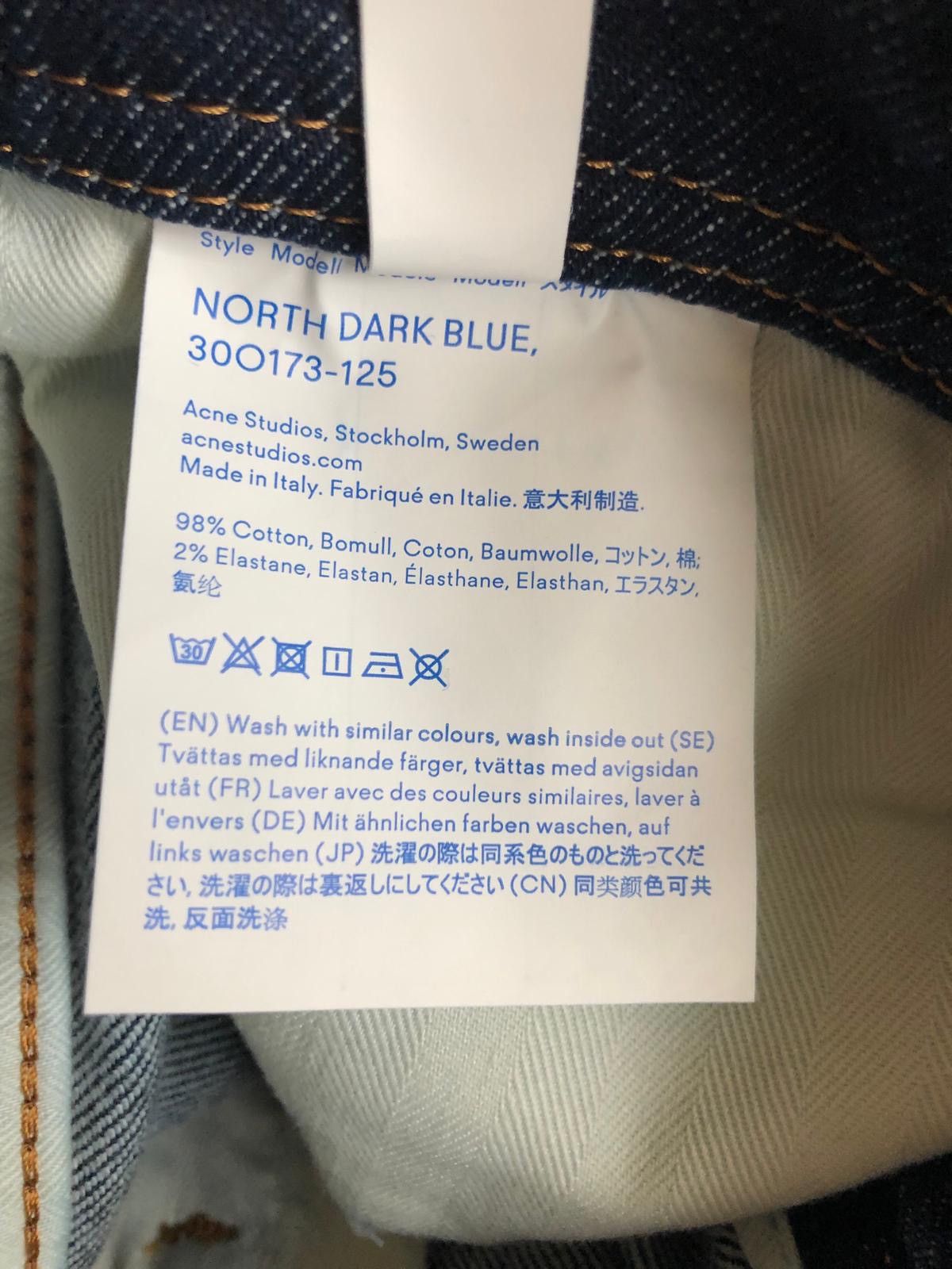 Acne Studios 33 x 34 North Denim in Dark Blue Size US 33 - 3 Thumbnail