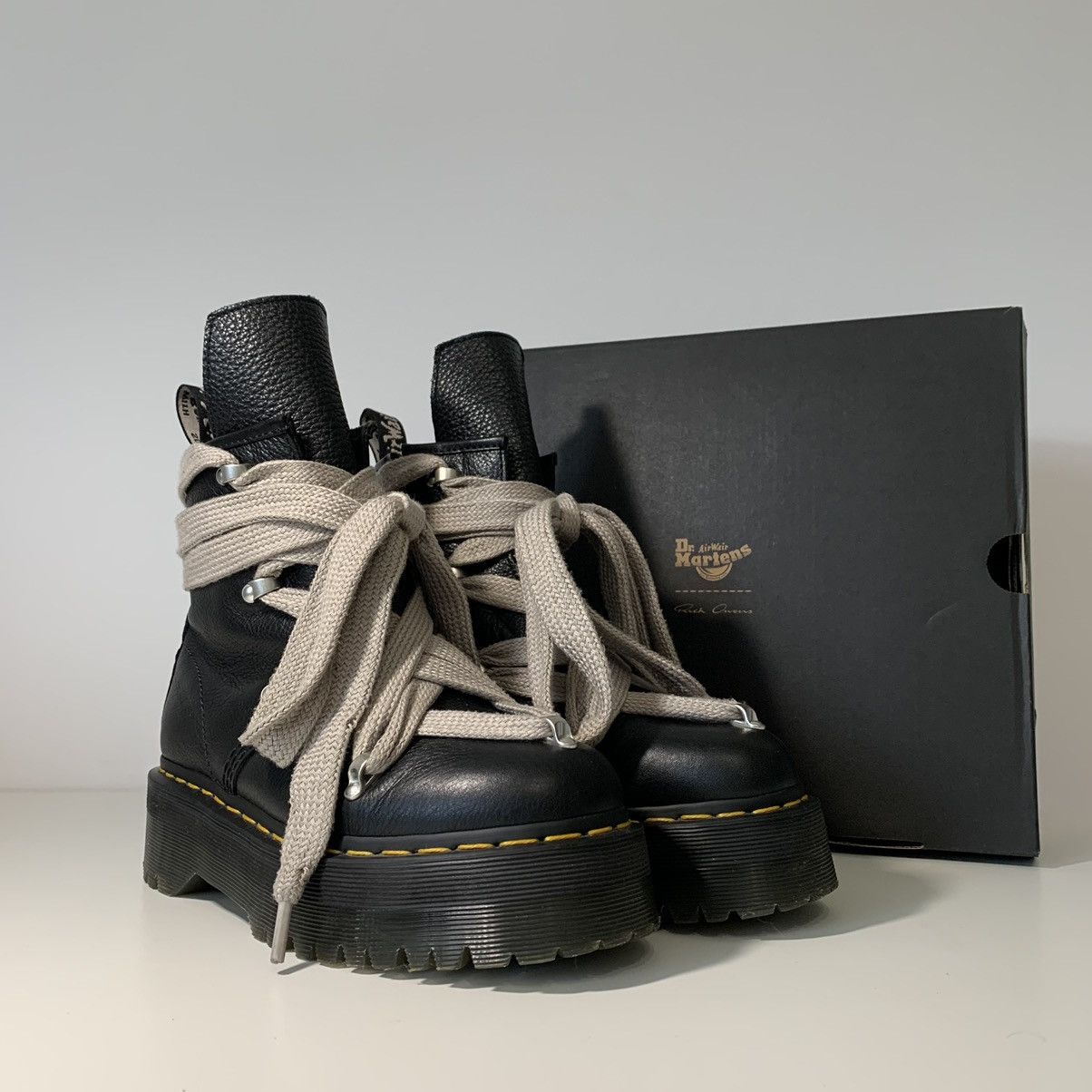 Rick Owens Rick Owens x Dr. Martens Pentagram Jumbo Lace Boots | Grailed