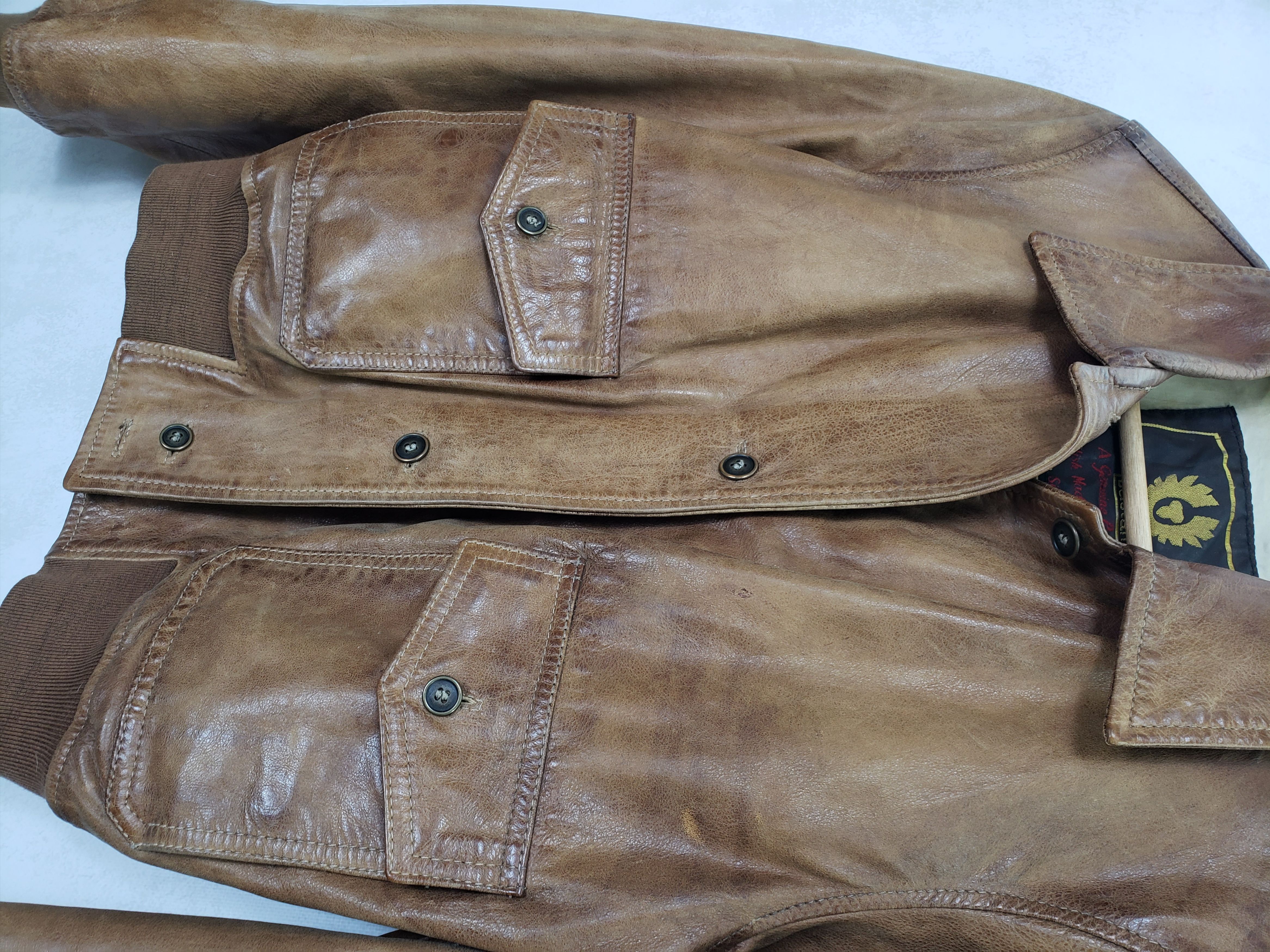 Belstaff × Vintage Rare vintage Belstaff gold Aviator leather jacket Size US S / EU 44-46 / 1 - 6 Thumbnail