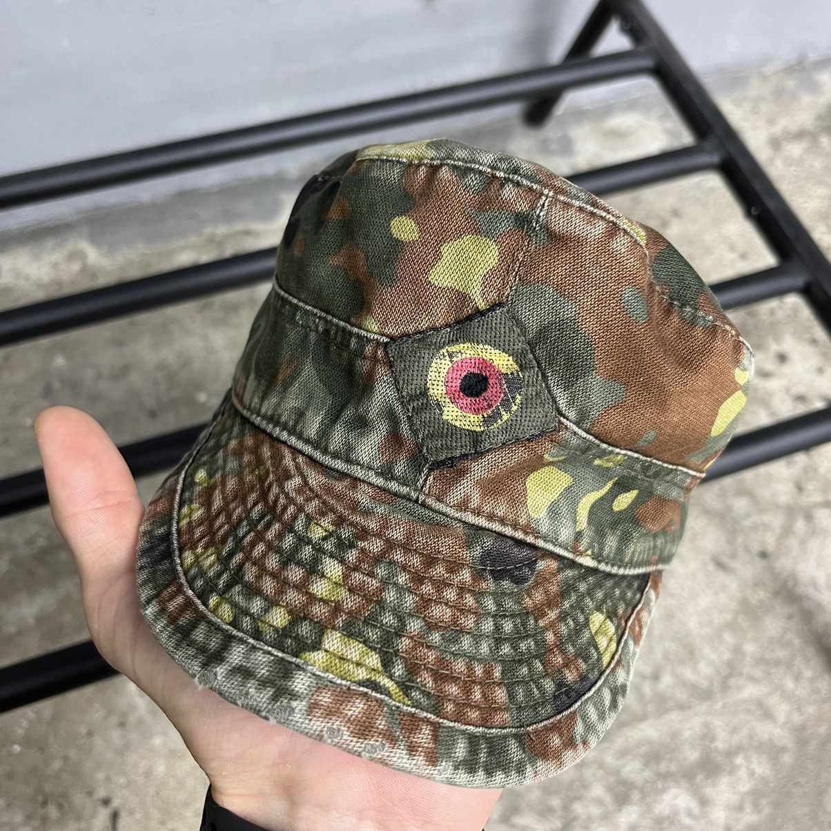 Vintage 1980s ARCHIVE FLOWER CAMO VINTAGE MILITARY ARMY CAP - № 4224 Size ONE SIZE - 2 Thumbnail