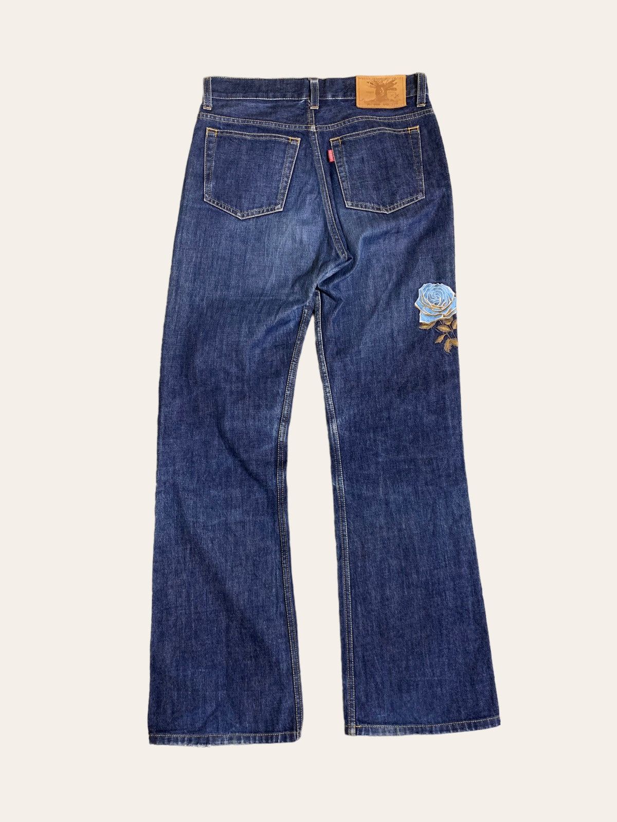 Hysteric Glamour Ozone Community Flower Patch Flared Denim Pants 
