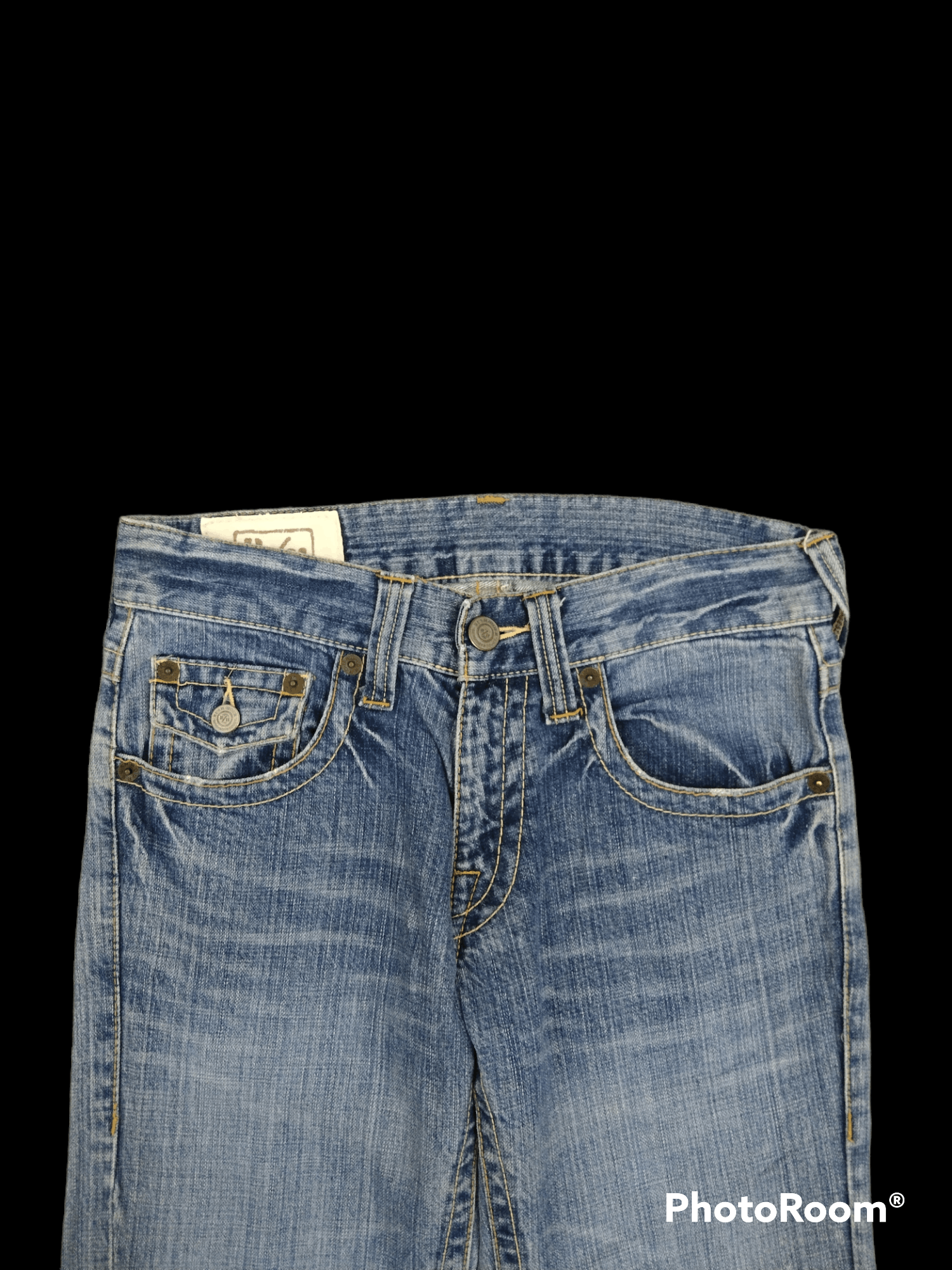 Japanese Brand FLARE🔥DISTRESSED RUSH HOUR DENIM PANTS Size US 30 / EU 46 - 3 Thumbnail