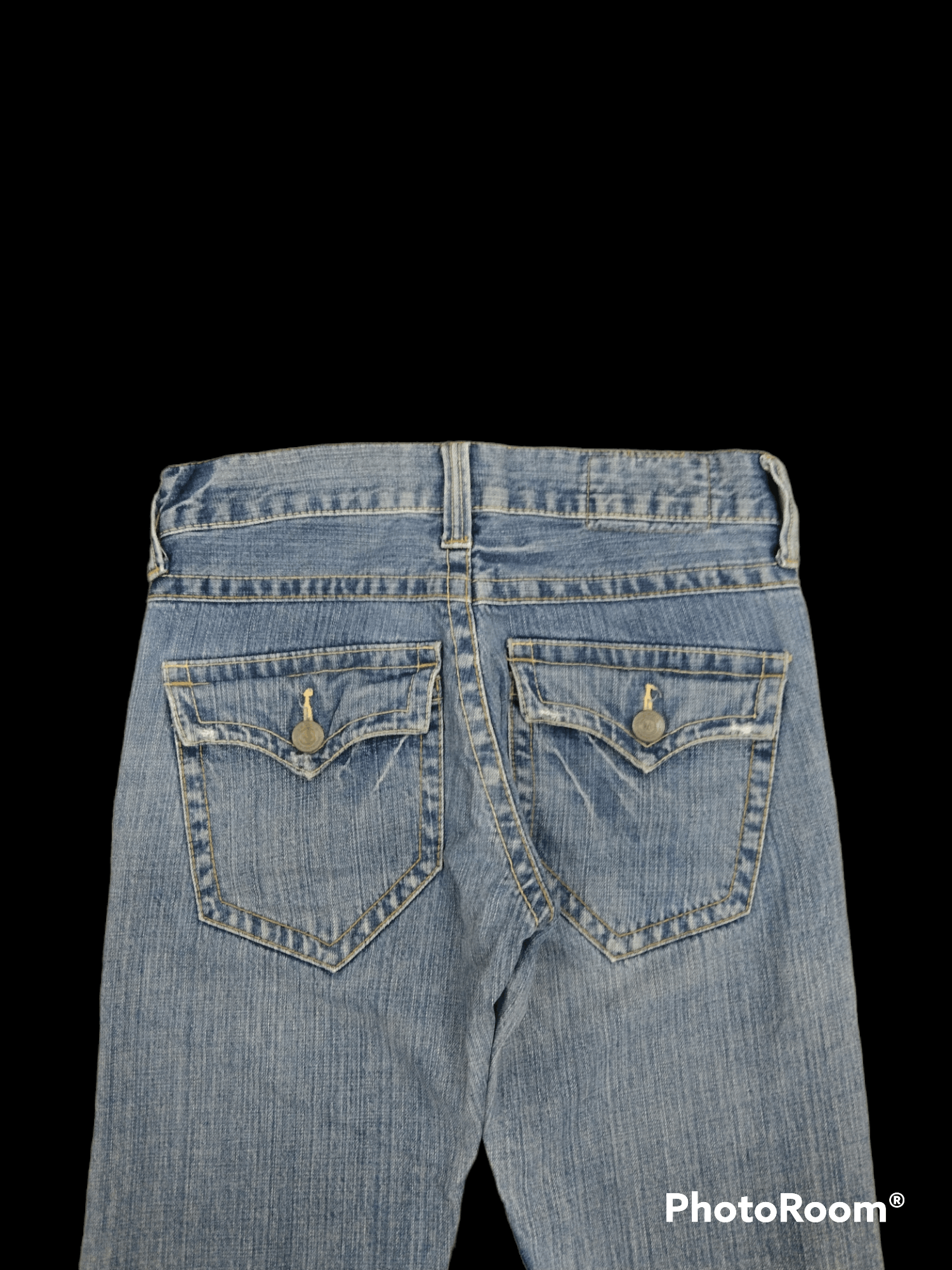 Japanese Brand FLARE🔥DISTRESSED RUSH HOUR DENIM PANTS Size US 30 / EU 46 - 4 Thumbnail
