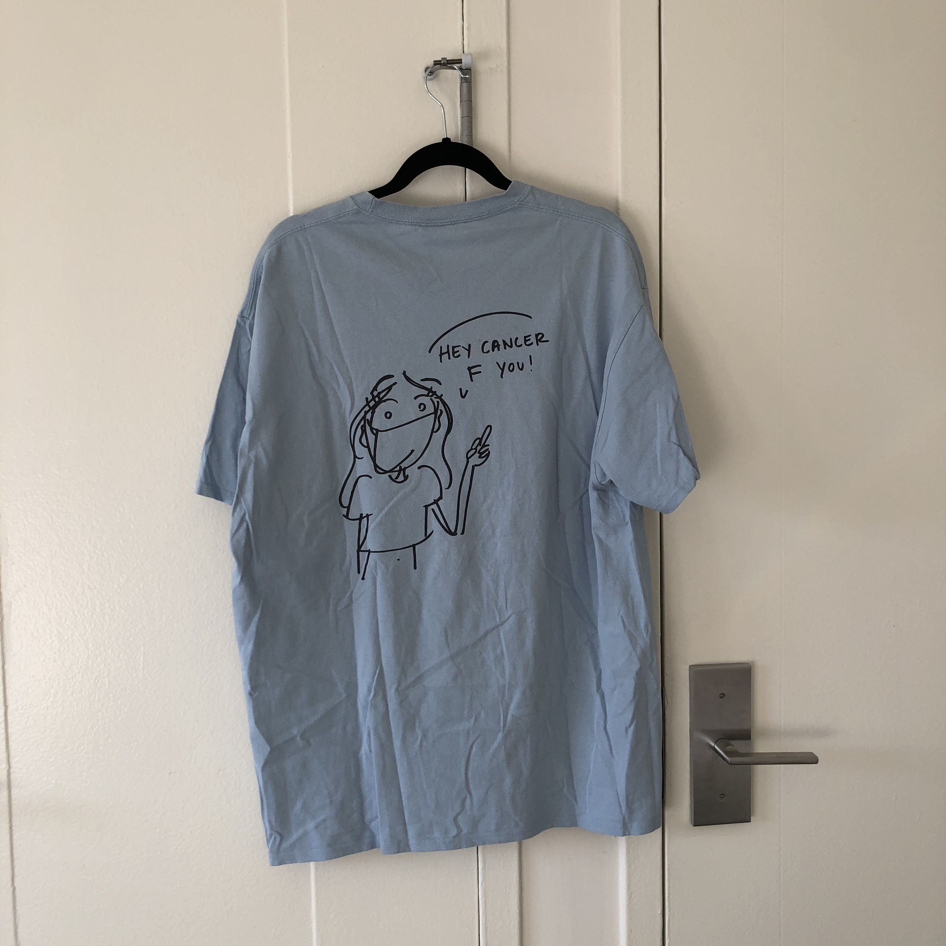 image of Noah Fuck Cancer Tee in Blue, Men's (Size XL)