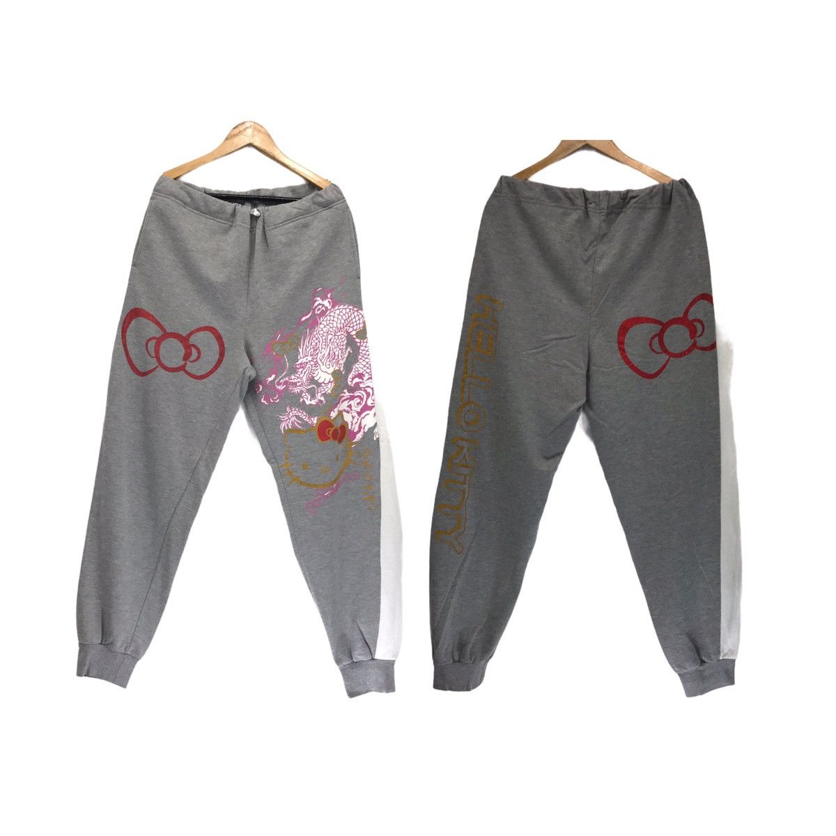 Cartoon Network × Japanese Brand Vintage Hello Kitty X Dragon Sukajan Japanese Traditional Size US 34 / EU 50 - 1 Thumbnail